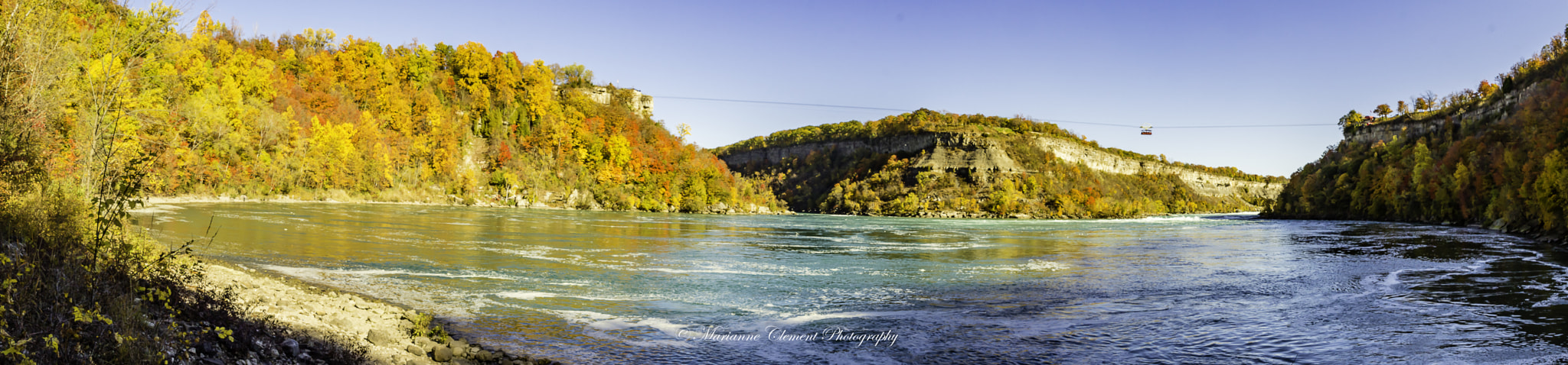 Canon EOS 1200D (EOS Rebel T5 / EOS Kiss X70 / EOS Hi) + Tamron AF 18-270mm F3.5-6.3 Di II VC LD Aspherical (IF) MACRO sample photo. Niagara river gorge in autumn photography