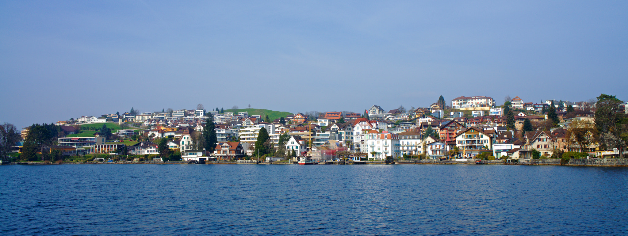 Sony a7R + Sony Distagon T* FE 35mm F1.4 ZA sample photo. A panoramic view of lake lucern switzerland photography