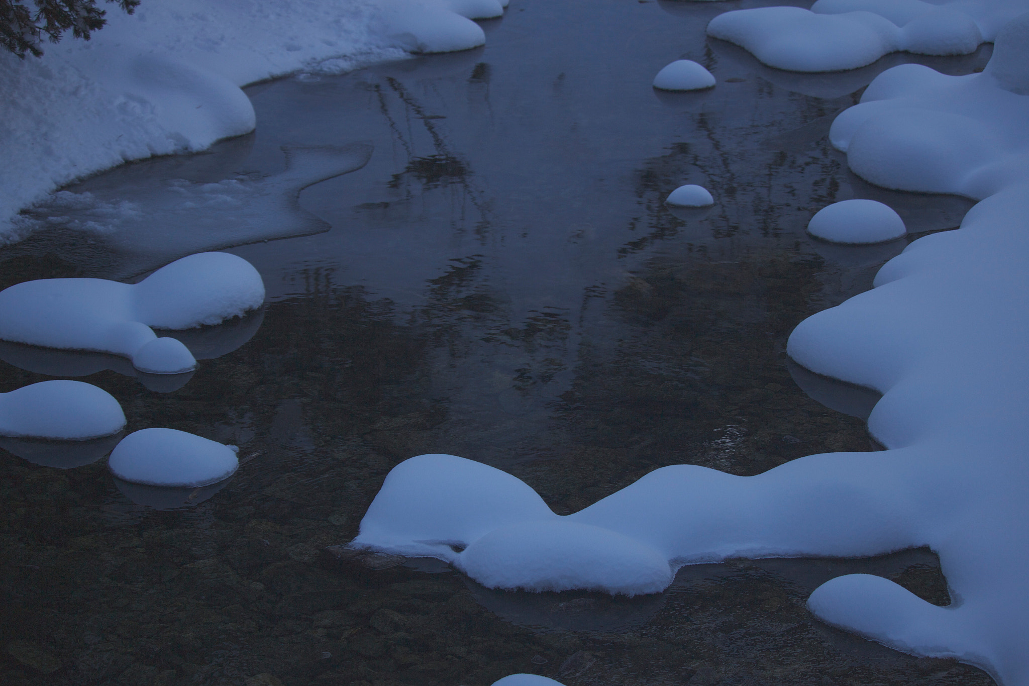 Canon EOS M sample photo. Snow river photography