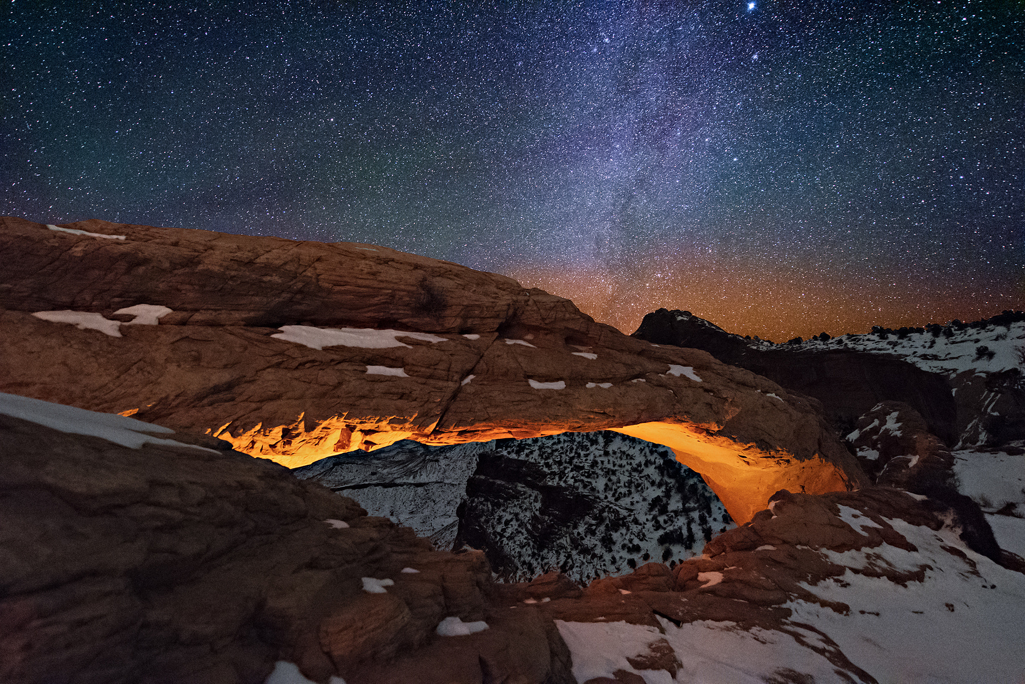 Nikon D810A sample photo. A winter's mesa arch photography