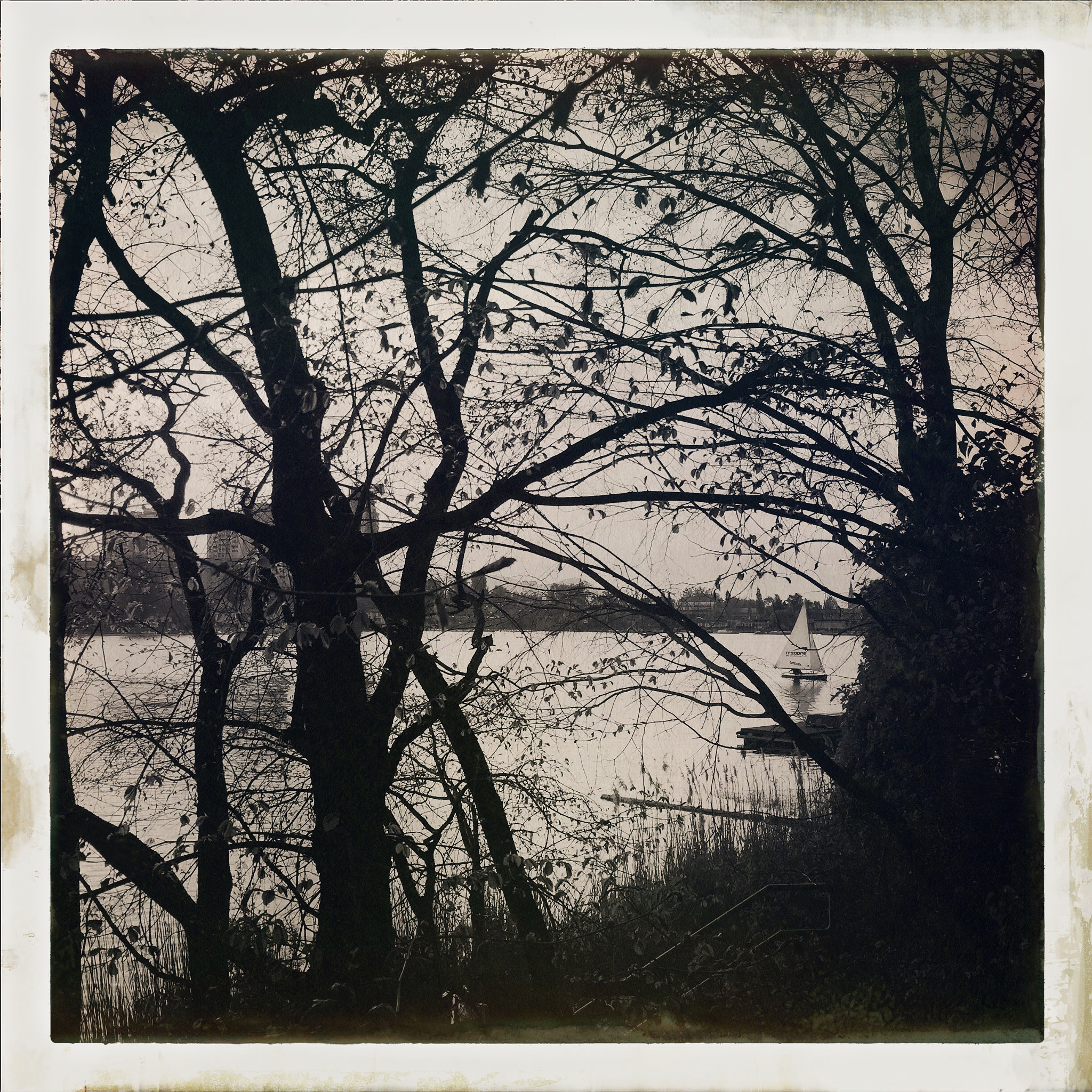 Hipstamatic 302 sample photo. Mood with a boat photography