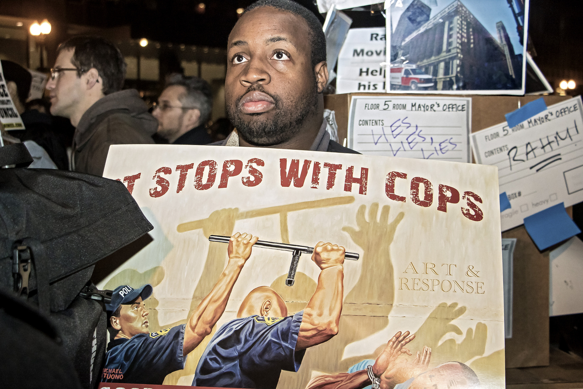 Canon EF-S 18-135mm F3.5-5.6 IS STM sample photo. Chicagoans rallied for an end to police violence photography