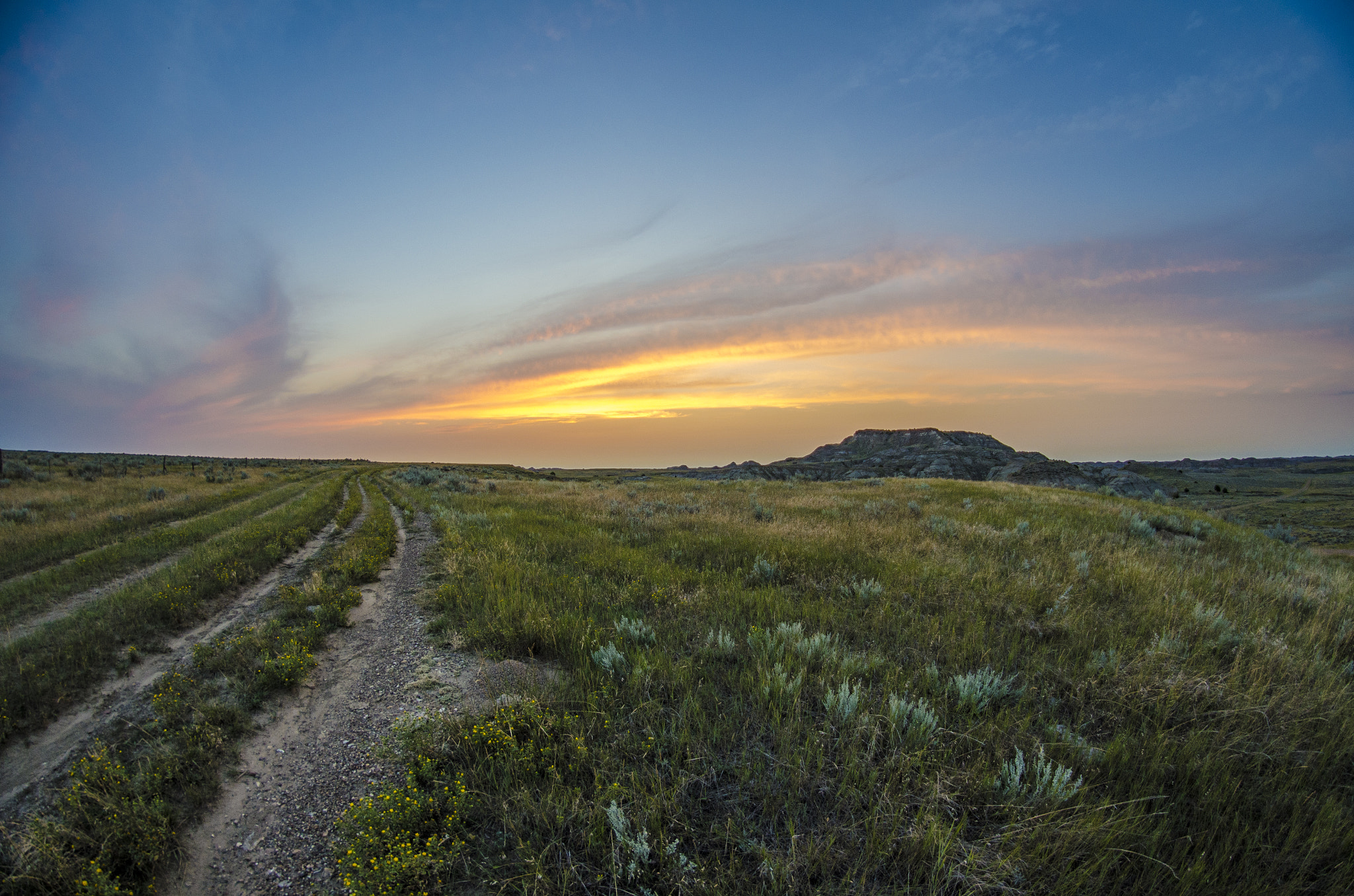 Nikon D5100 + Samyang 8mm F3.5 Aspherical IF MC Fisheye sample photo. Pretty butte at sunset photography