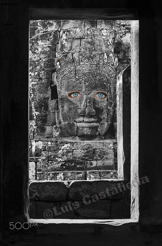 Pentax K-5 + Pentax smc FA 50mm F1.4 sample photo. Face. bayon. angkor thom. cambodia photography
