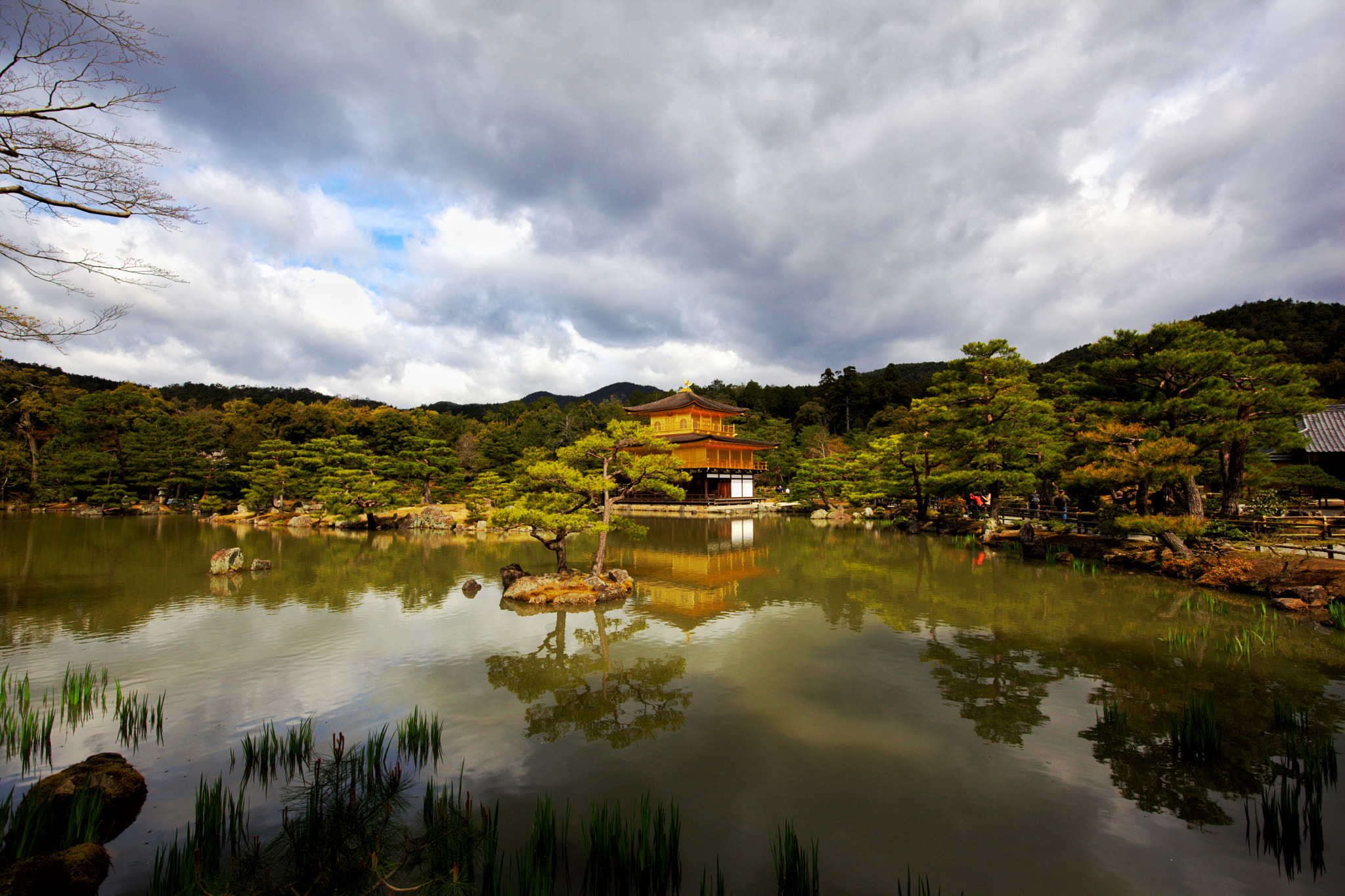 Canon EF 16-35mm F4L IS USM sample photo. Top attraction of kyoto, japan - kinkakuji photography