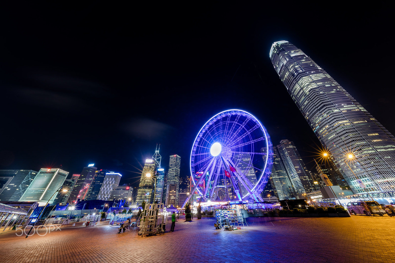 Canon EF 11-24mm F4L USM sample photo. Hong kong business district at night photography