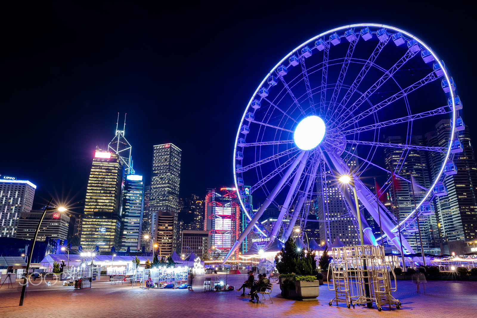 Canon EF 11-24mm F4L USM sample photo. Hong kong business district at night photography