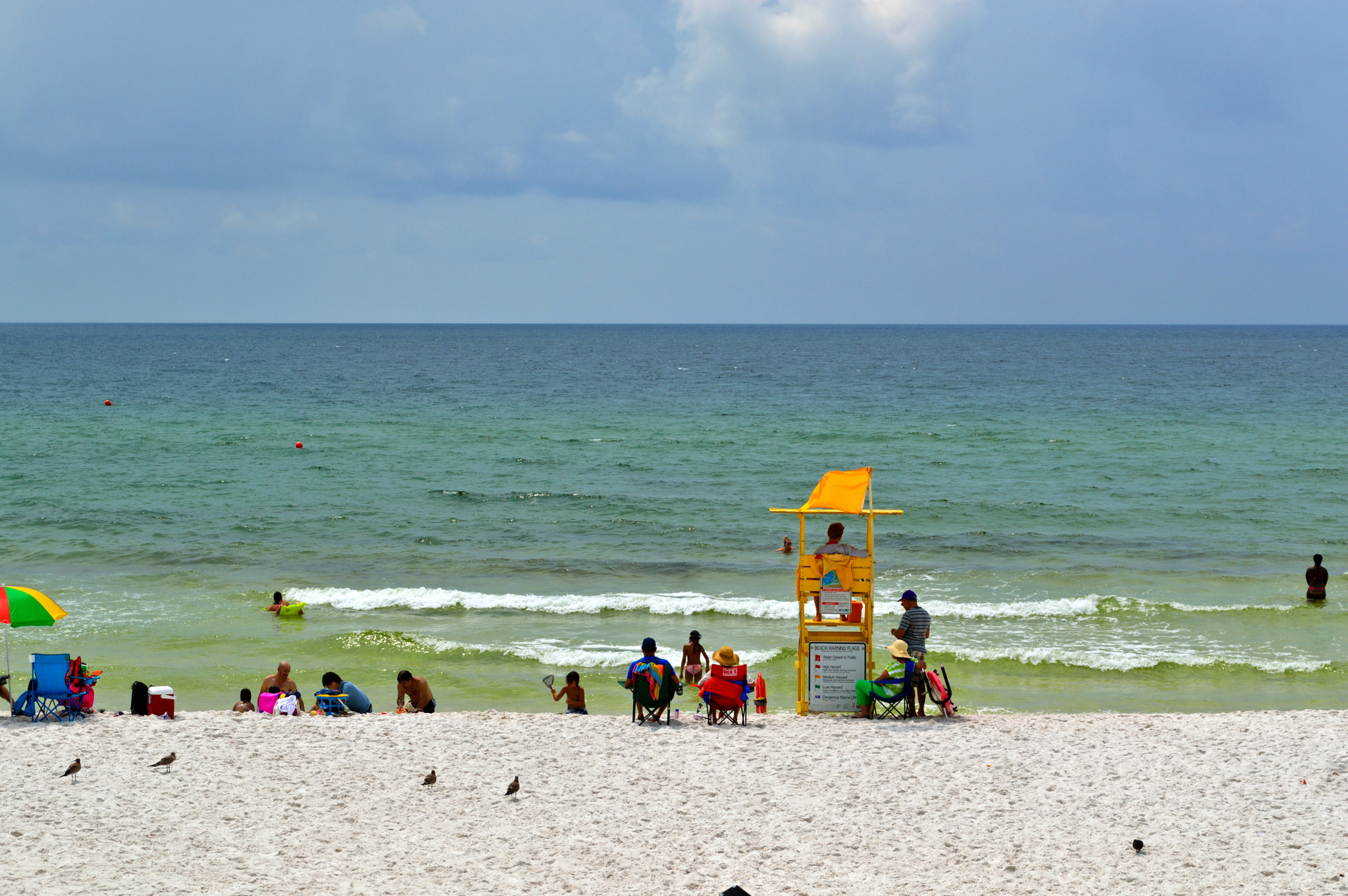 Nikon D3200 + IX-Nikkor 60-180mm f/4.5-5.6 sample photo. Families on the beach photography