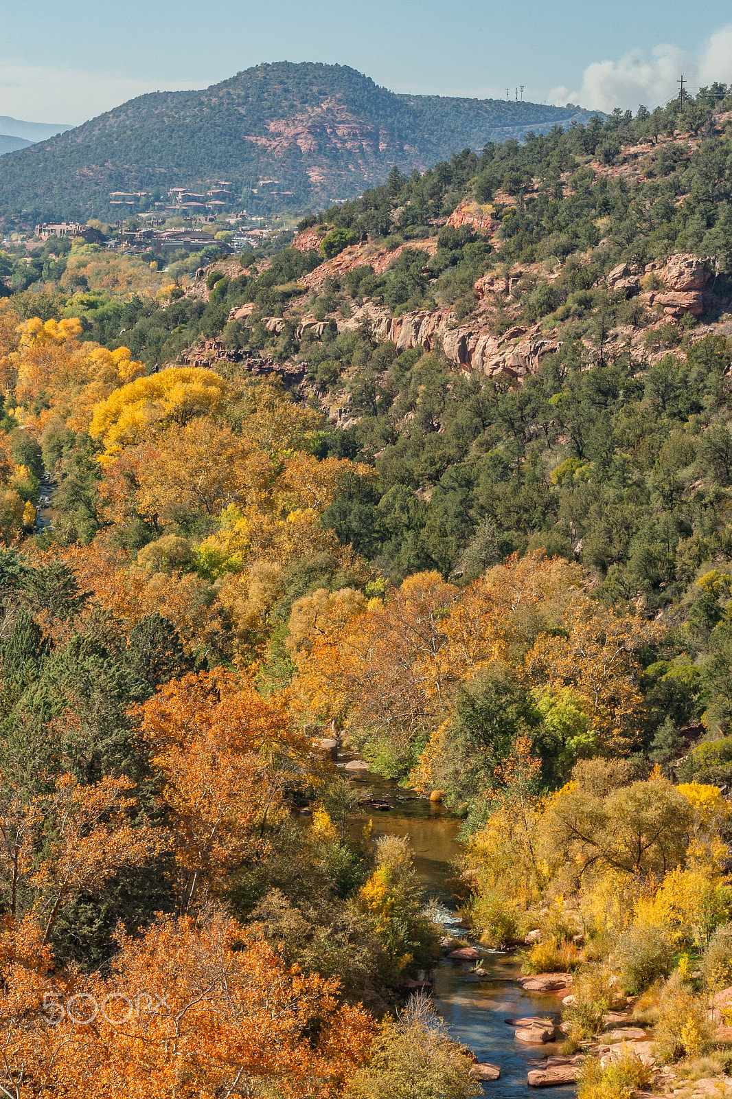 Canon EF 75-300mm F4.0-5.6 IS USM sample photo. Oak creek fall landscape photography