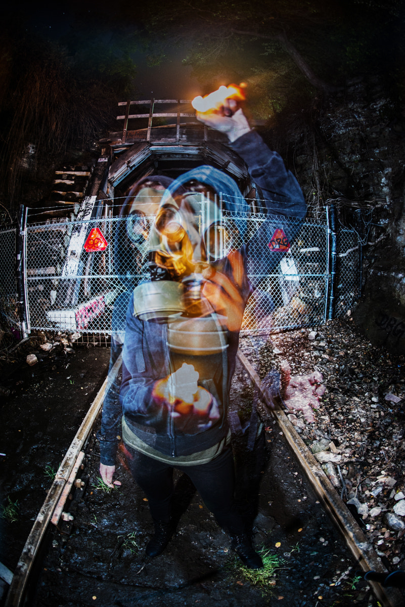 Nikon D800 + Nikon AF Fisheye-Nikkor 16mm F2.8D sample photo. Triple exposure with krista marie photography