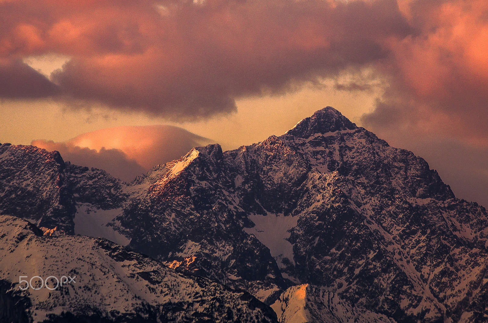 Pentax K-5 II + Pentax smc DA 55-300mm F4.0-5.8 ED sample photo. High tatra mountains at sunrise..... photography