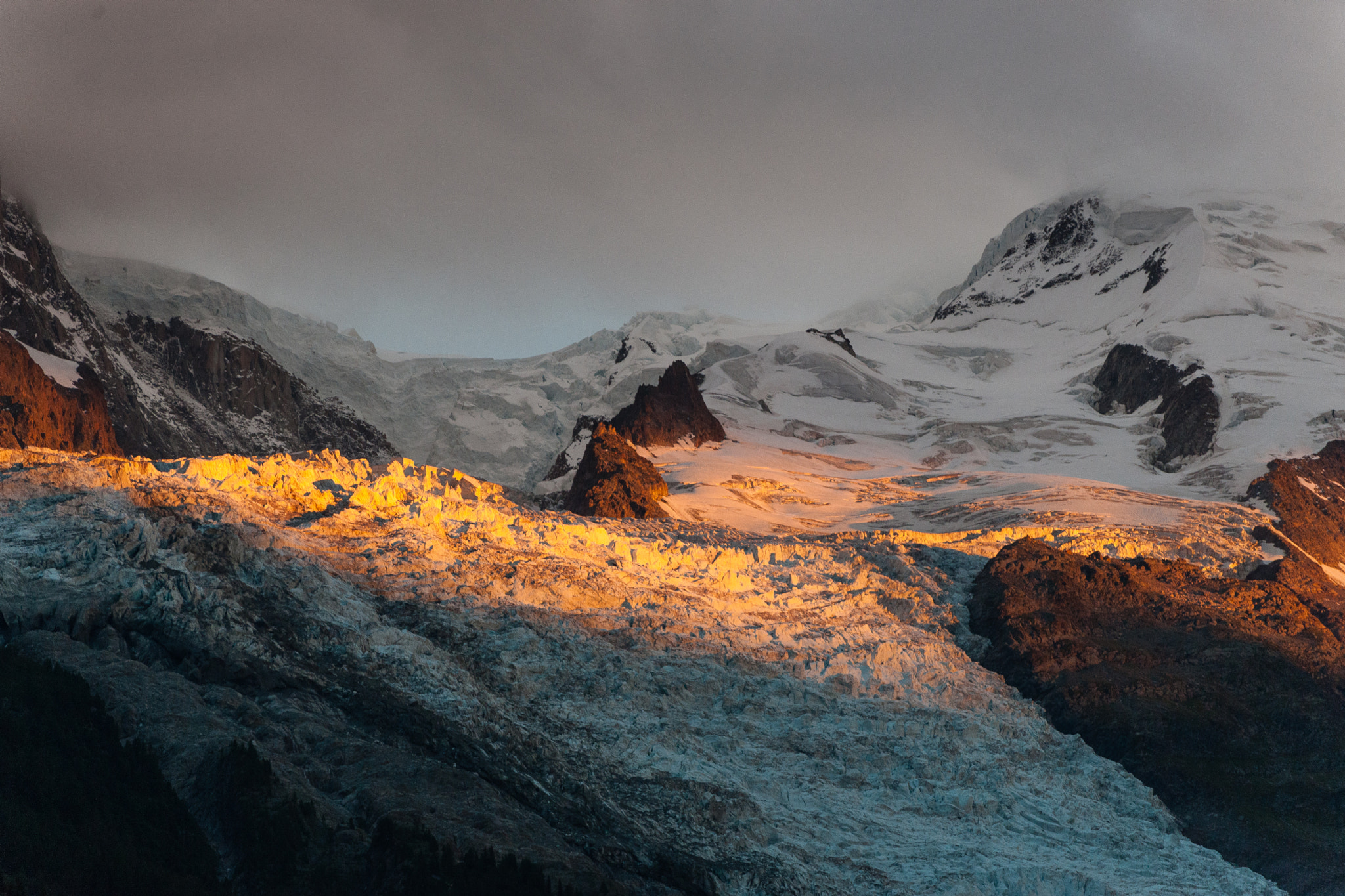 Nikon D3X sample photo. Bosson glacier in the alps, chamonix, france photography
