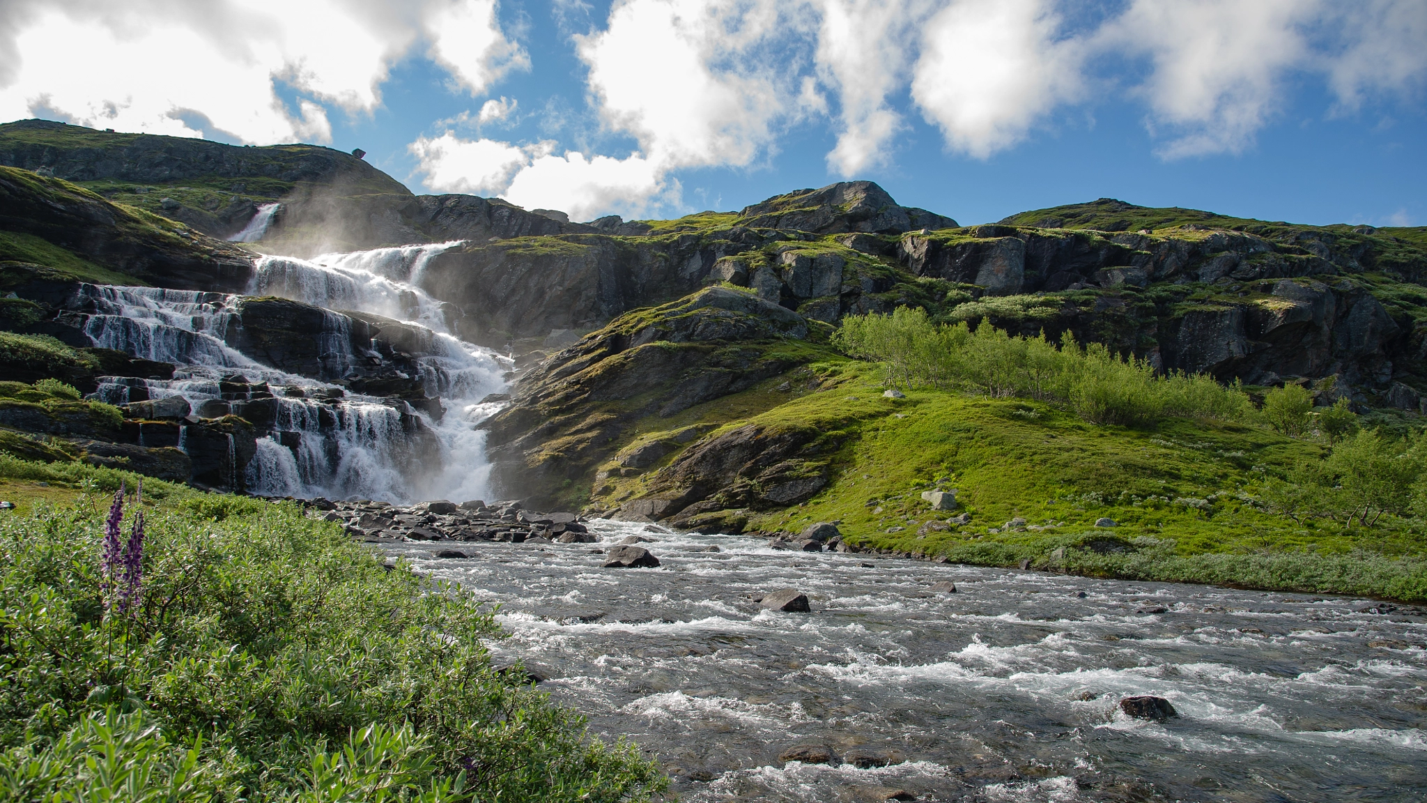 Nikon D3S sample photo. Skarvaai waterfall photography