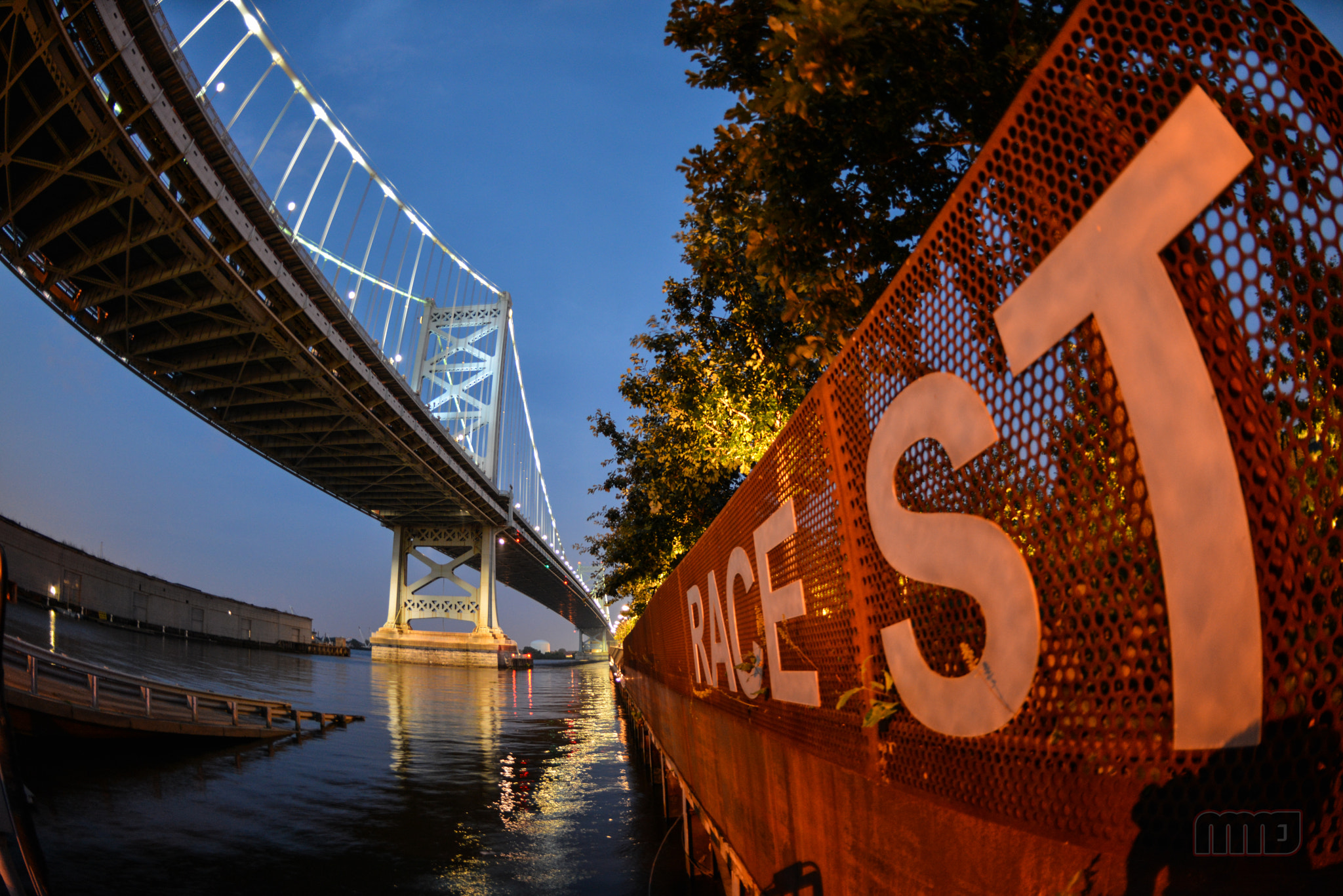 Nikon D800 + Nikon AF Fisheye-Nikkor 16mm F2.8D sample photo. Race at franklin bridge photography