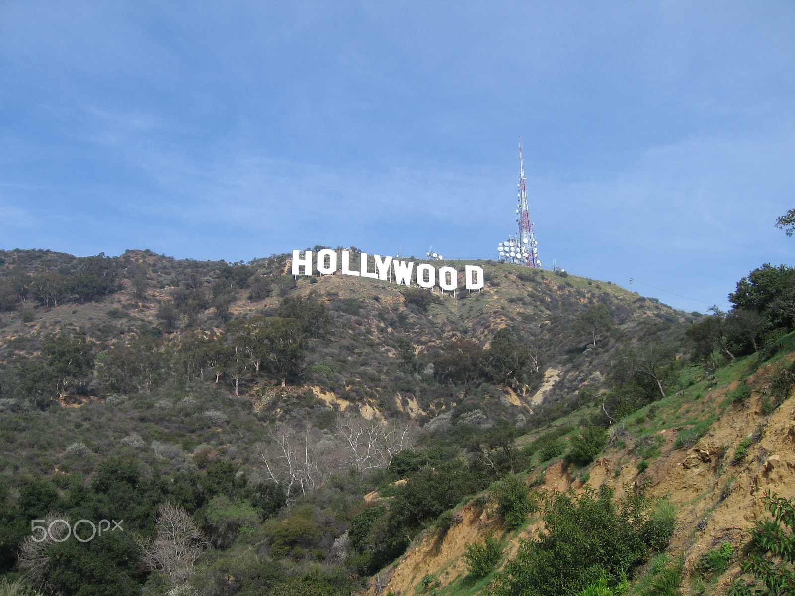 Canon POWERSHOT SD500 sample photo. Manditory shot of the hollywood sign photography