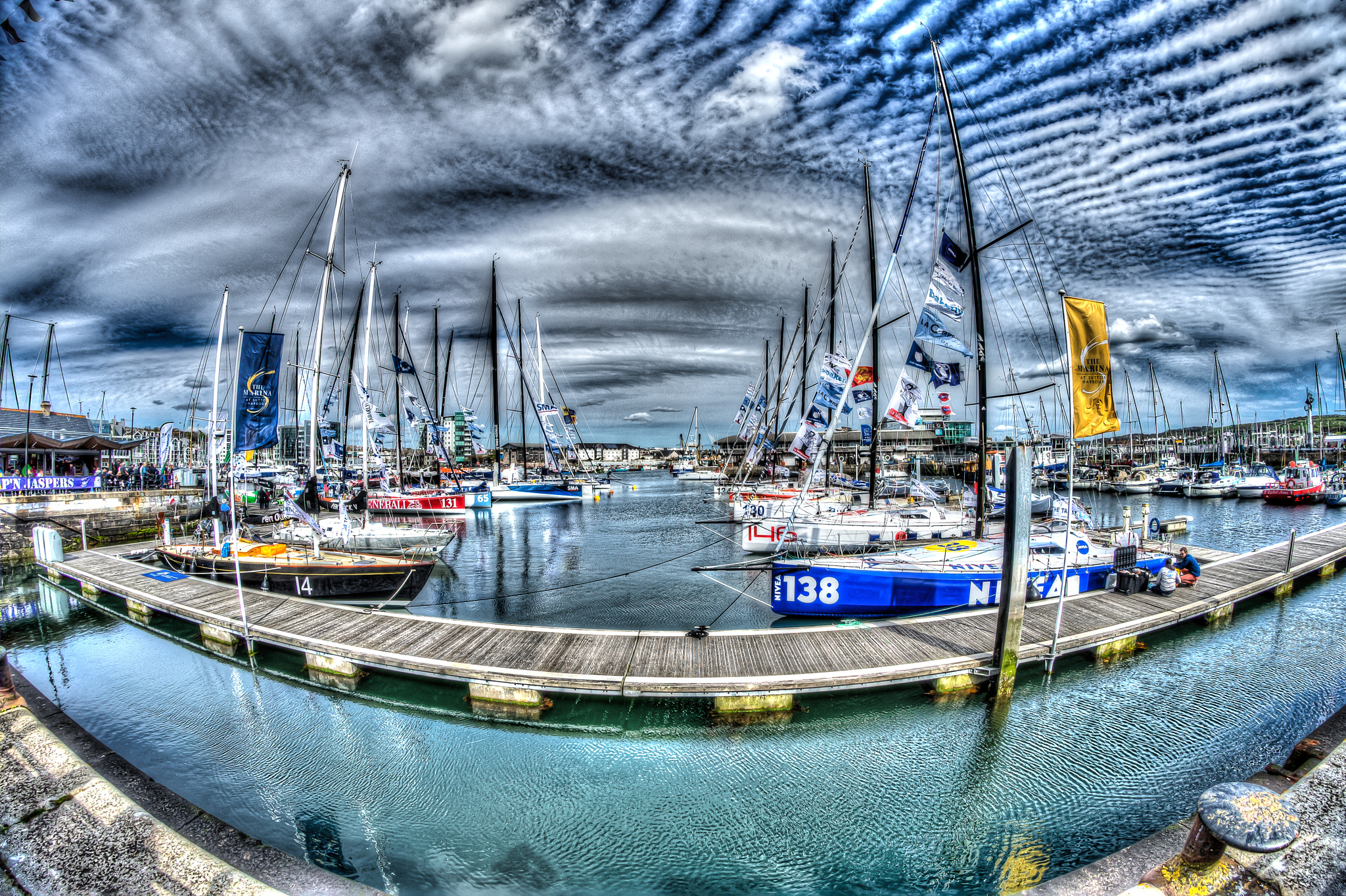 Samyang 8mm F3.5 Aspherical IF MC Fisheye sample photo. Marina photography