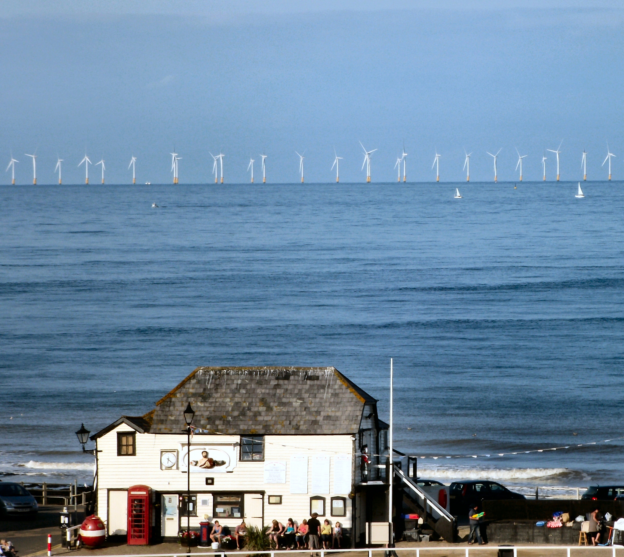 Fujifilm FinePix S2750HD sample photo. Broadstairs windfarm photography