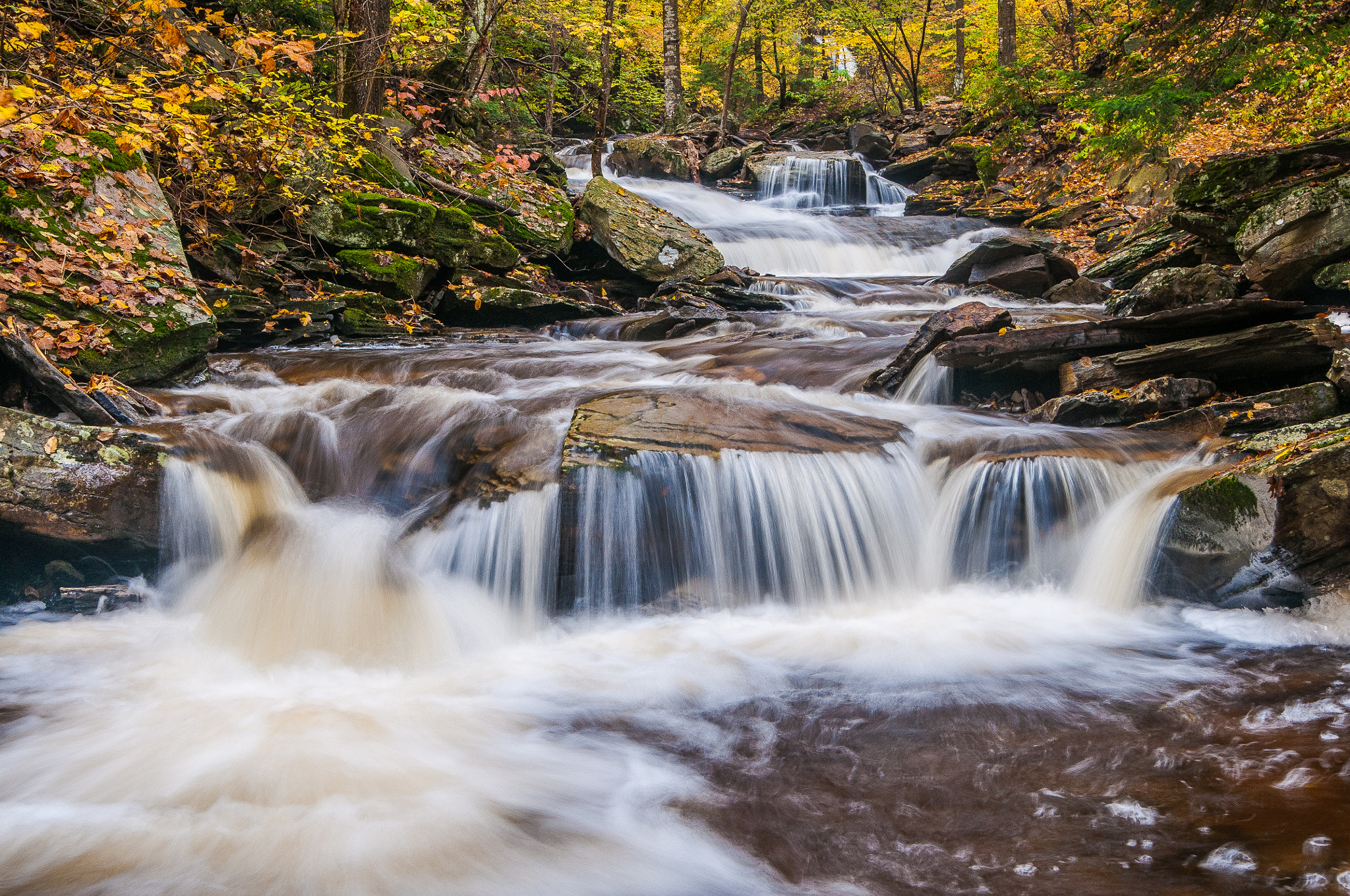 Nikon AF-S Nikkor 16-35mm F4G ED VR sample photo. Ricketts glen stream photography