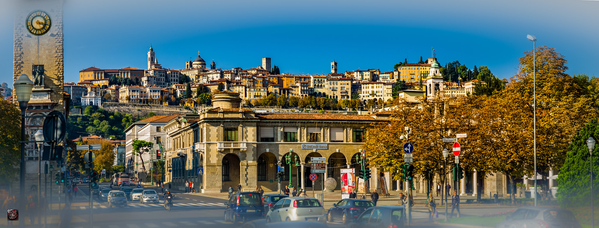 Leica APO-Summicron-M 90mm F2 ASPH sample photo. North italy: bergamo - view to the historical città alta (upper town) from città bassa (lower town). photography