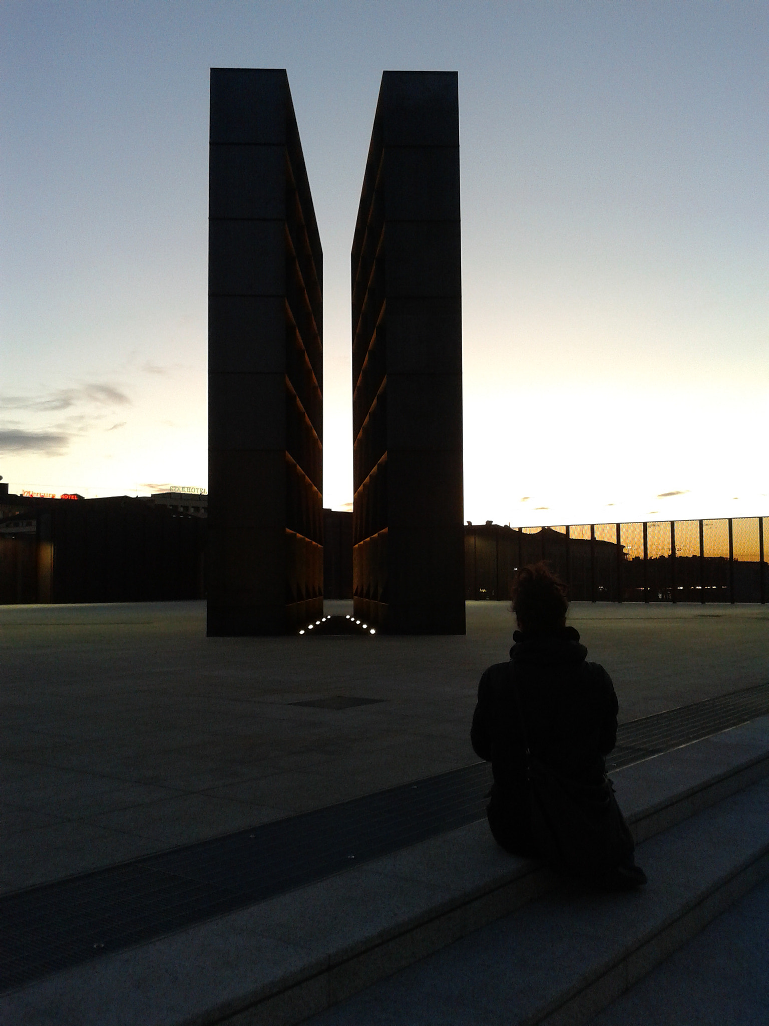 Samsung Galaxy S Advance sample photo. Shoah monument, bologna, italy photography