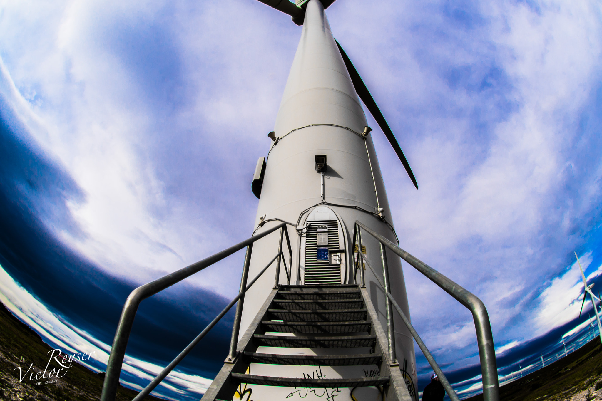 Nikon AF DX Fisheye-Nikkor 10.5mm F2.8G ED sample photo. W i n d     t u r b i n e photography