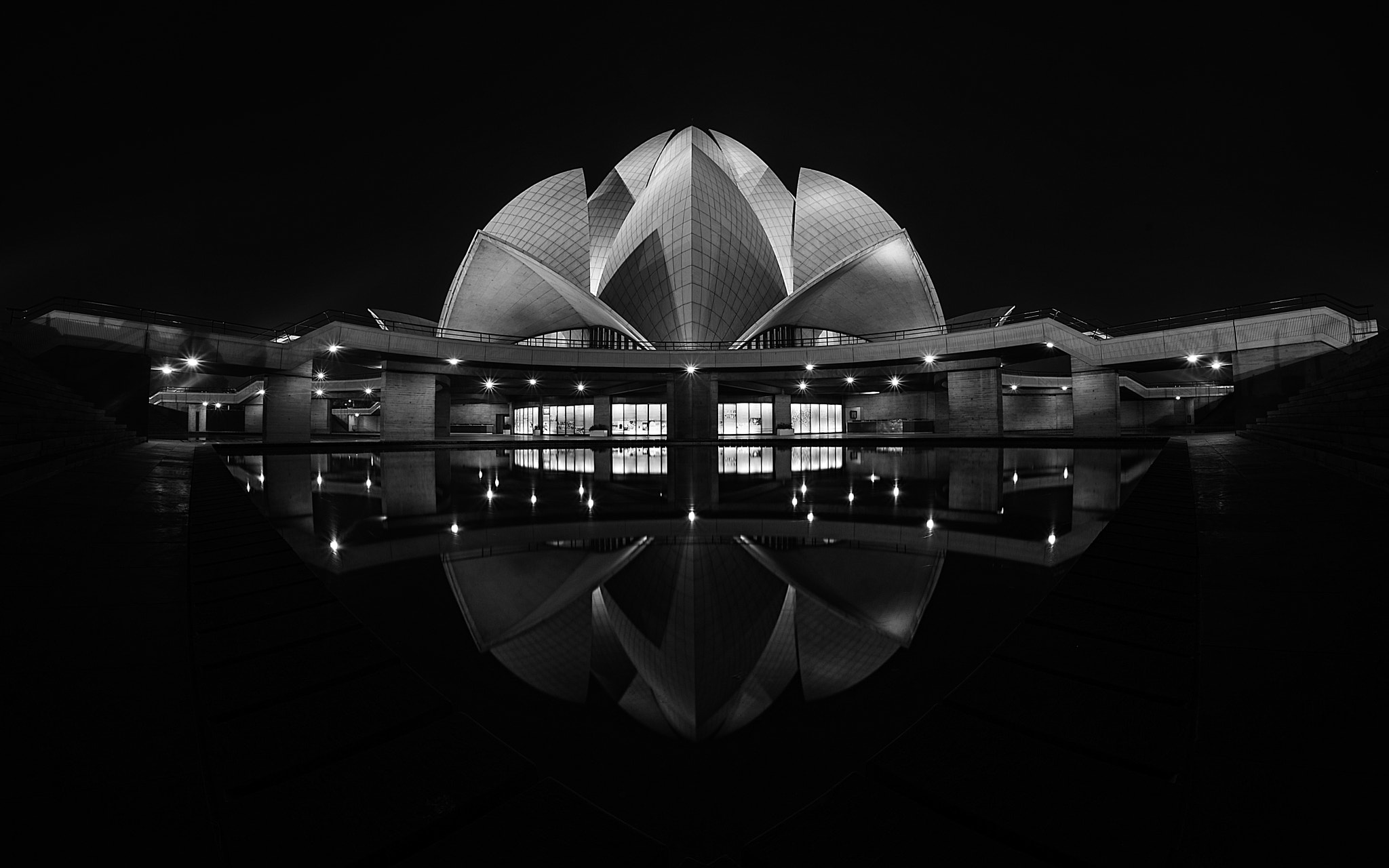 Nikon D750 + Samyang 12mm F2.8 ED AS NCS Fisheye sample photo. Lotus temple, new delhi photography