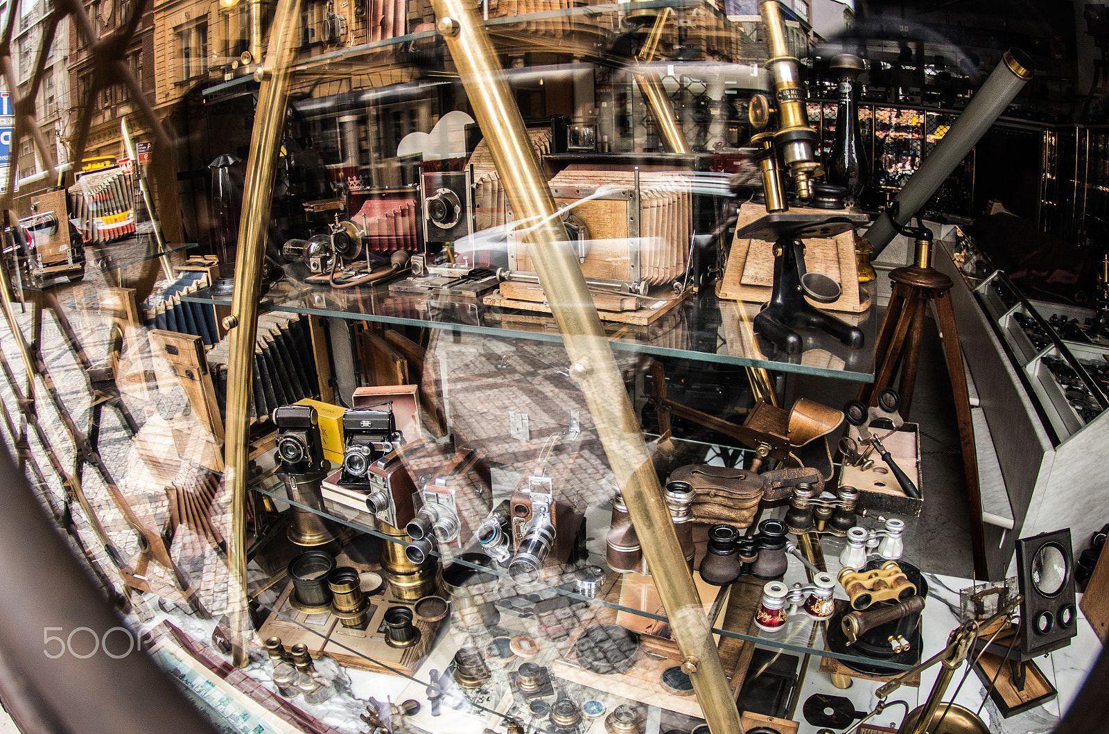 Pentax K-5 IIs sample photo. Old camera shop in prague photography