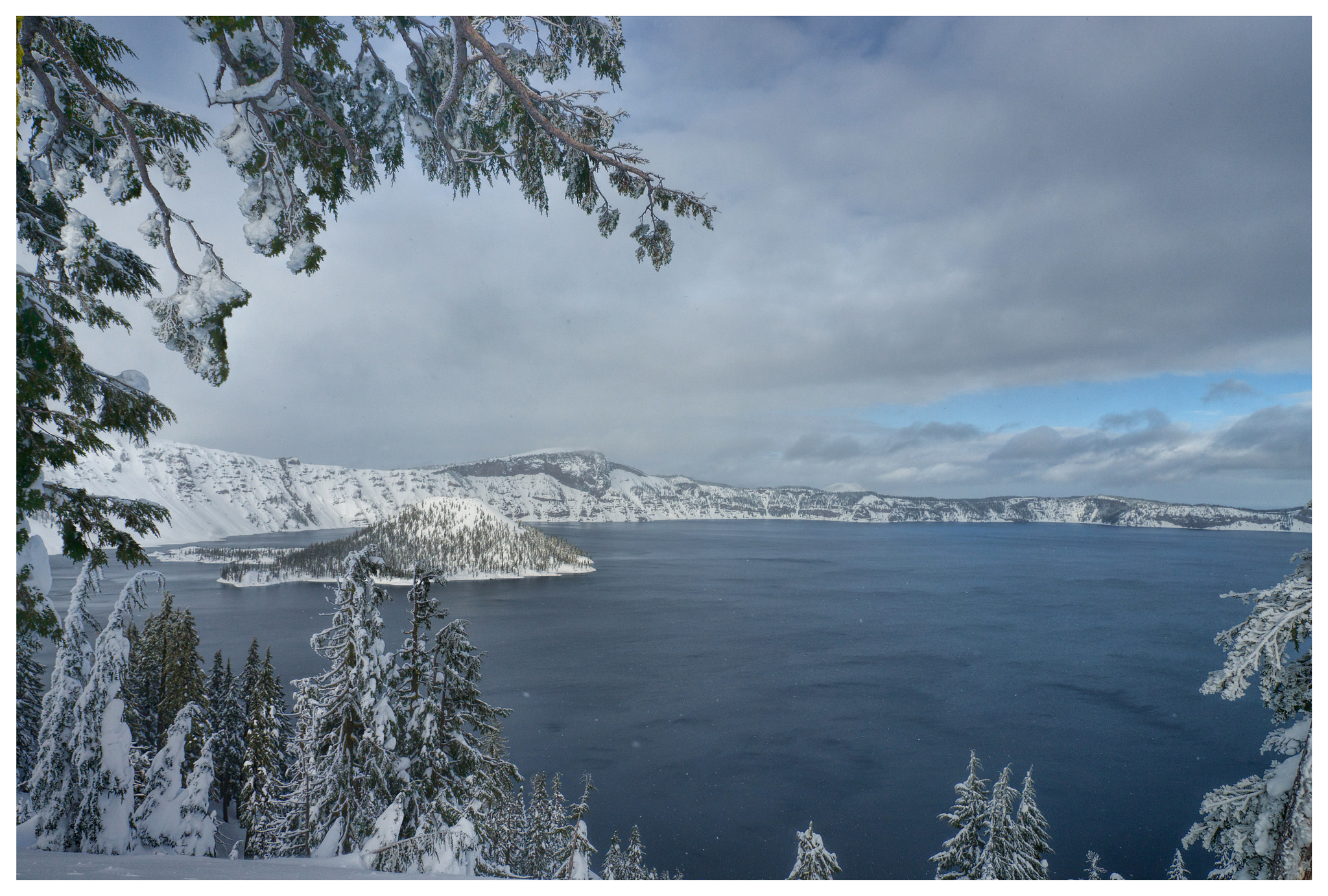 Sony a99 II + 24-70mm F2.8-2.8 SSM sample photo. Crater lake winter photography