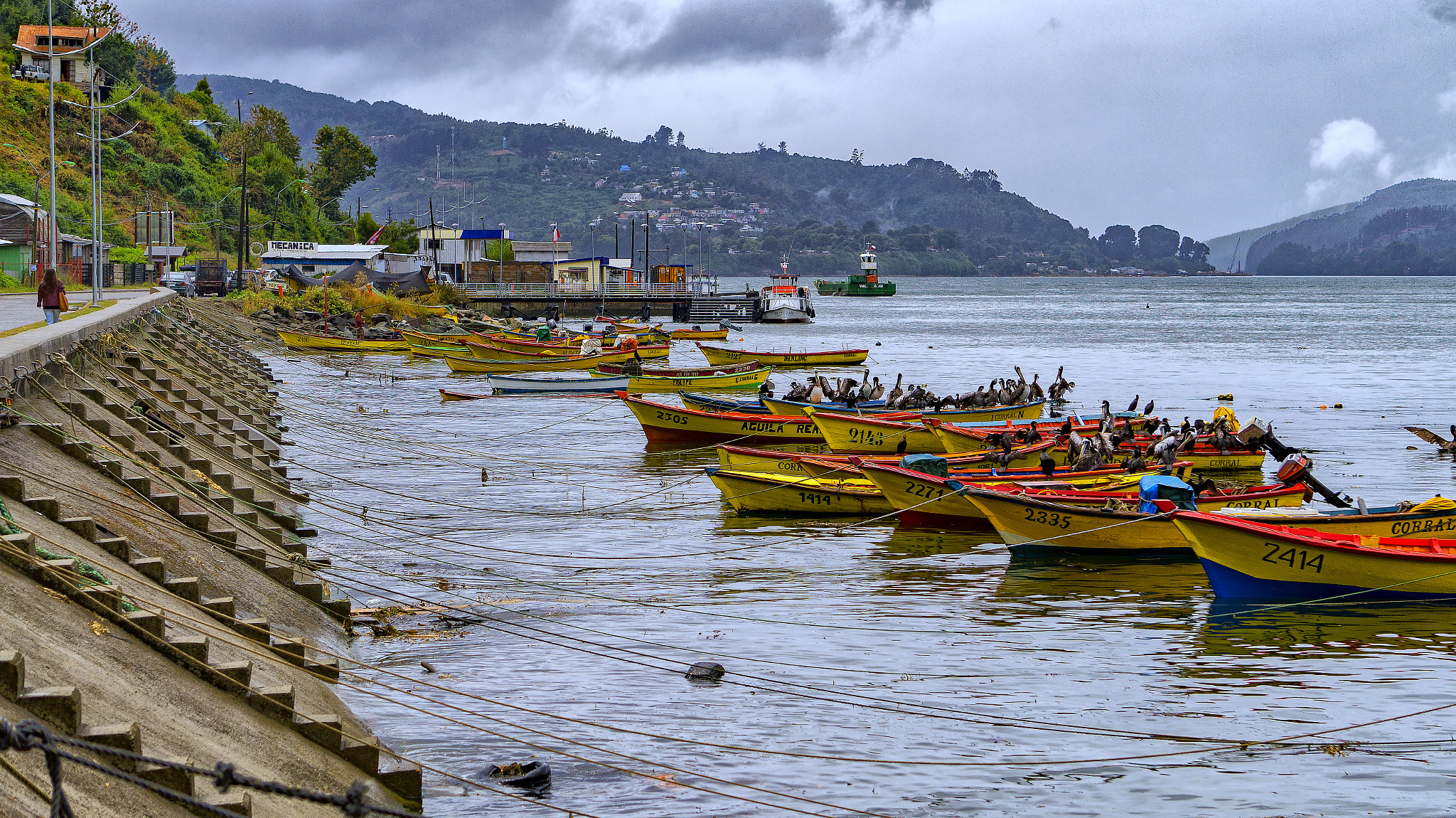 Sony Alpha a3500 sample photo. Boats of corral valdivia photography