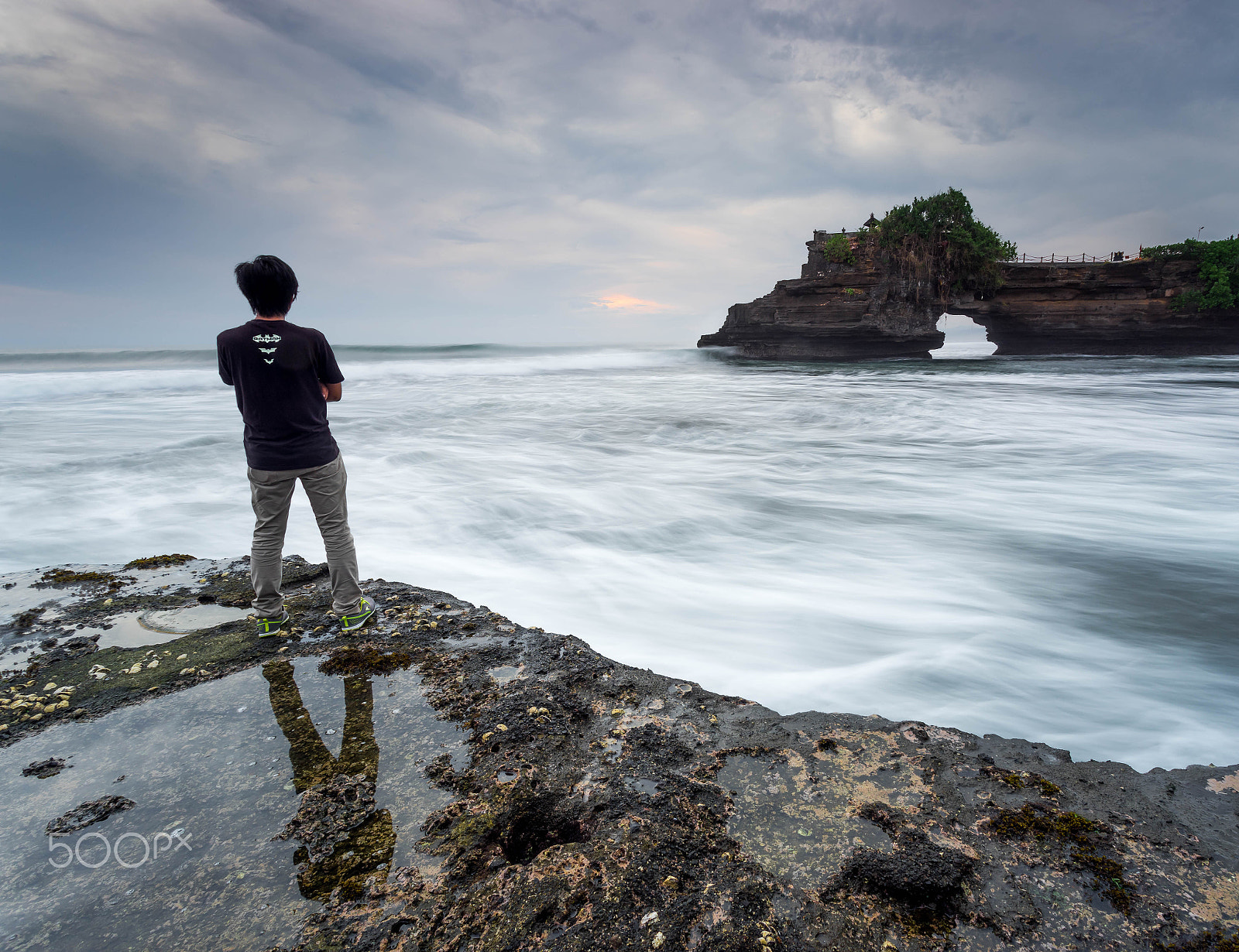 Sony a7 + Canon EF 17-40mm F4L USM sample photo. Lonely man and the nature photography