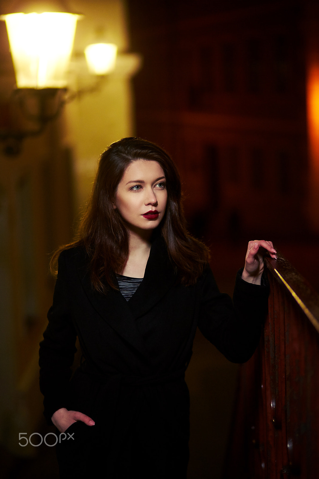 Canon EF 85mm F1.8 USM sample photo. Night stairs photography