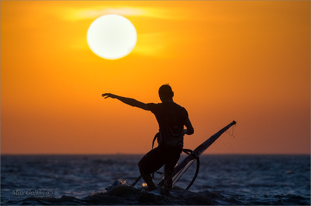Pentax K-5 IIs + Sigma sample photo. Surf on sunset photography