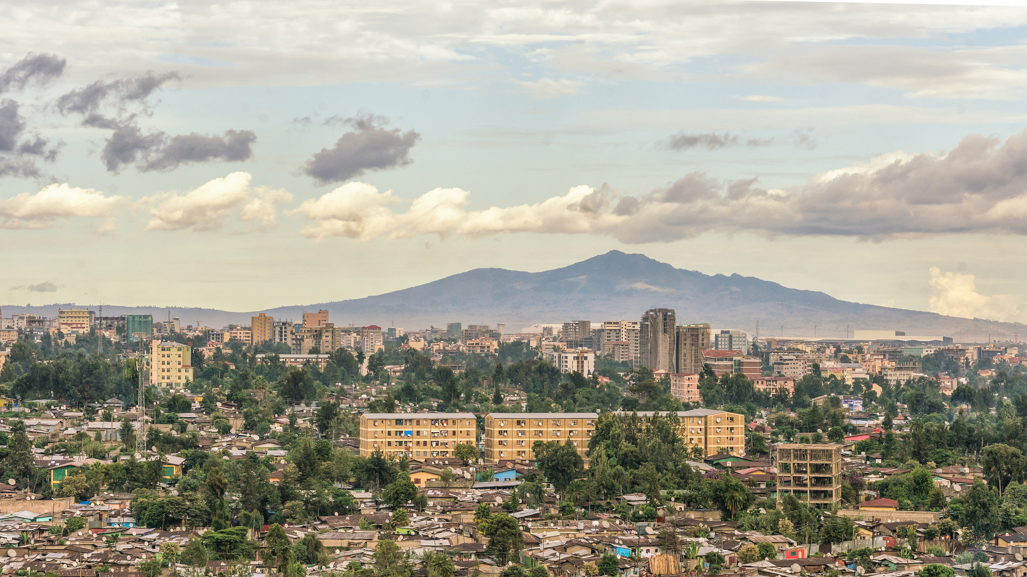 Sony a7R II + E 60mm F2.8 sample photo. Aerial view of the addis ababa photography