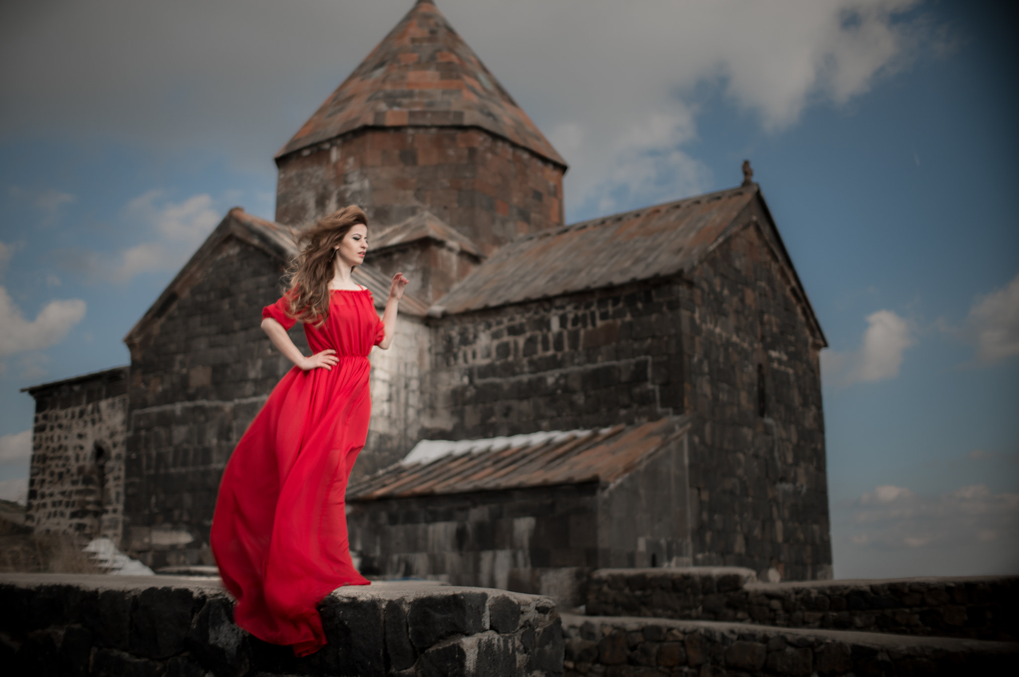 Nikon D800 + Sigma 30mm F1.4 EX DC HSM sample photo. The girl and the curch photography