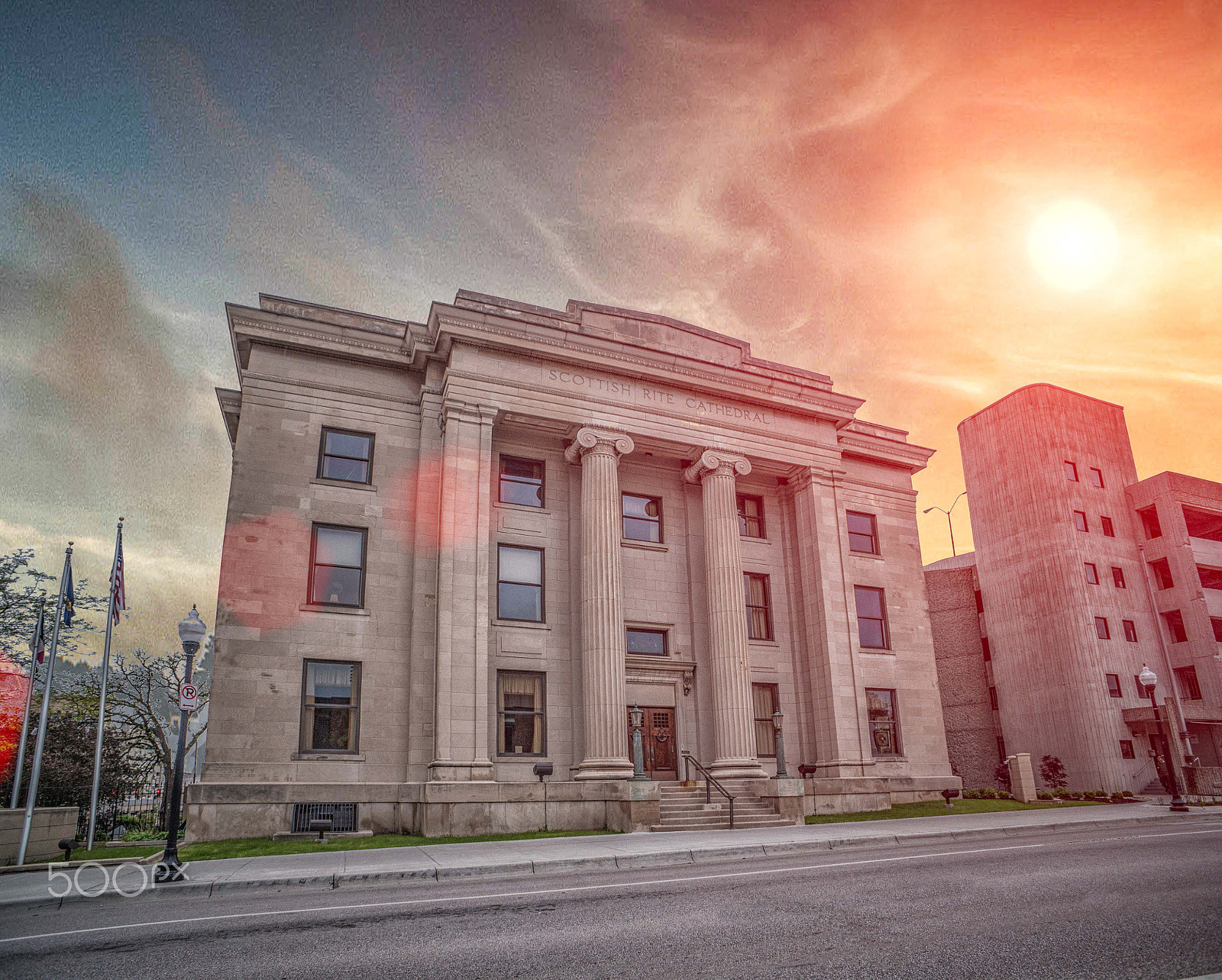 Sony Alpha NEX-3N + Sony E 16mm F2.8 sample photo. Scottish rite masonic center omaha, usa photography