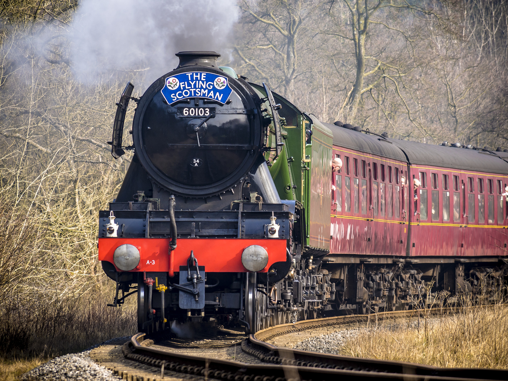 Olympus OM-D E-M5 sample photo. 60103 flying scotsman on nymr 2016 photography