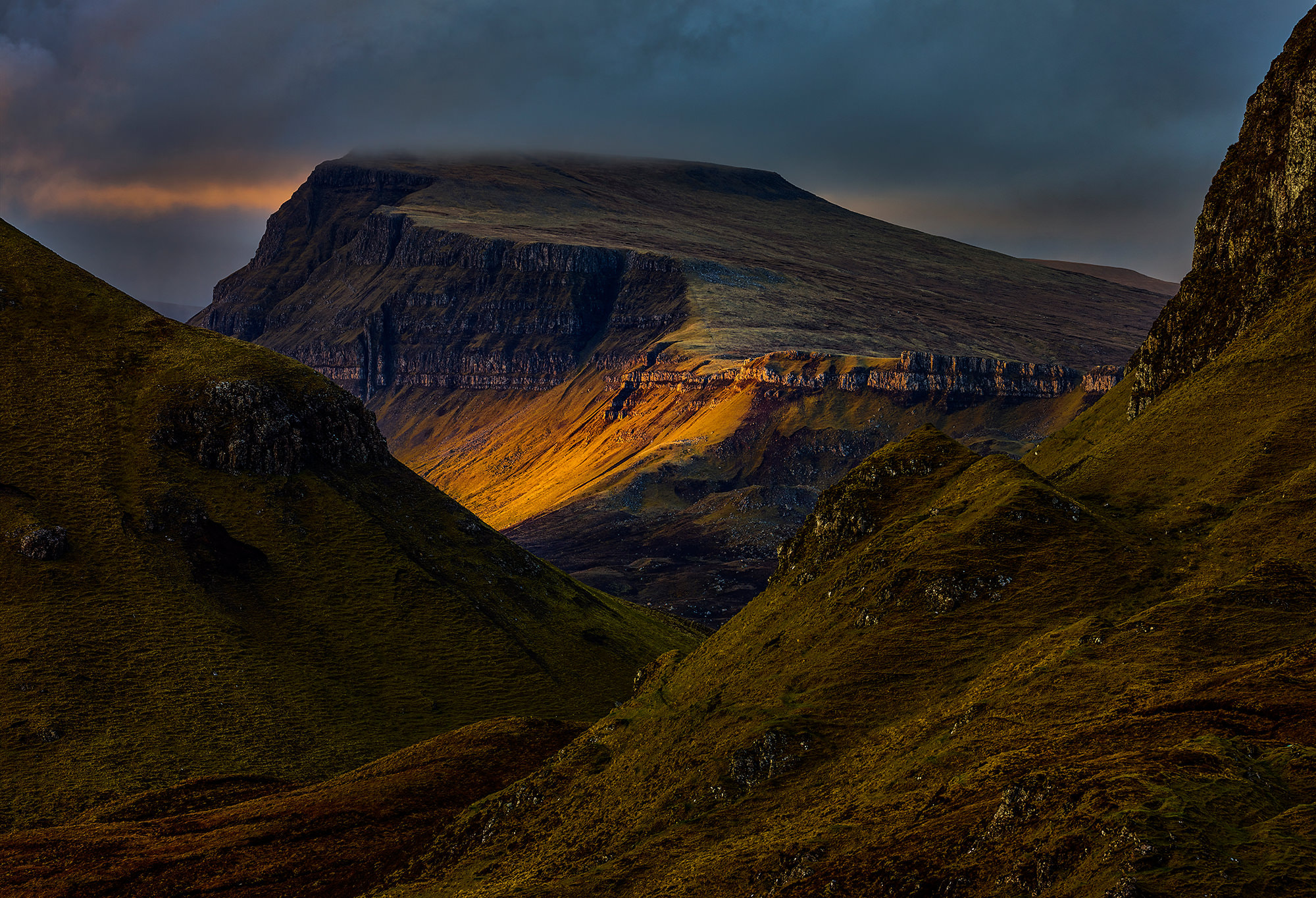 Phase One IQ3 80MP sample photo. Fleeting light at the quiraing, skye, scotland photography