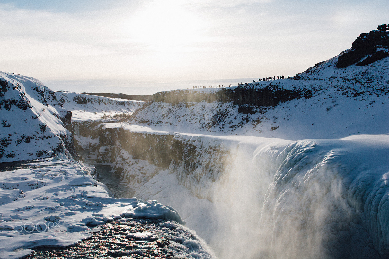 Canon EOS M + Canon EF 24-70mm F4L IS USM sample photo. Gullfoss waterfall in february 2016 photography