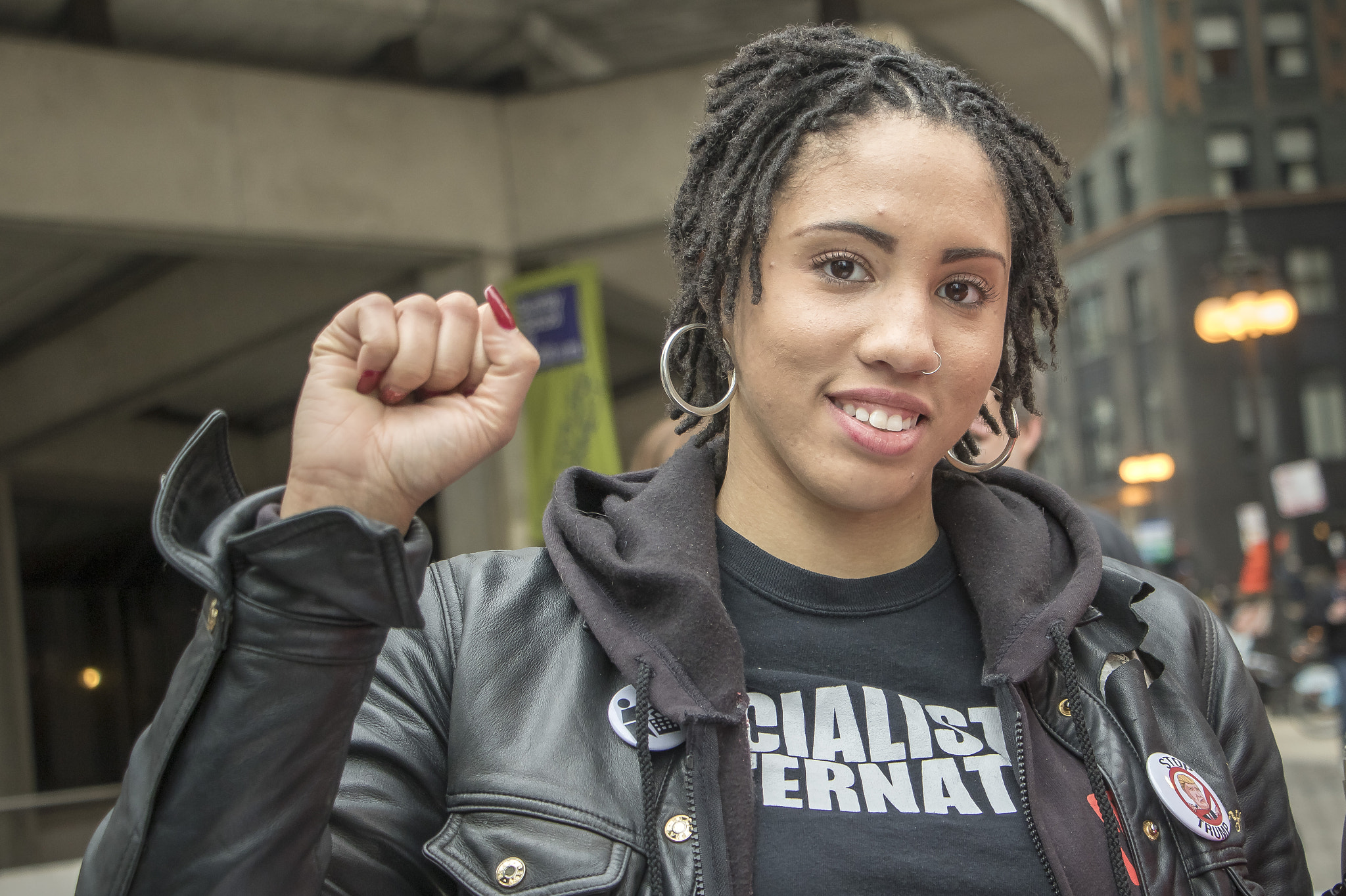 Canon EF-S 18-135mm F3.5-5.6 IS STM sample photo. May day march in chicago: 2016 photography