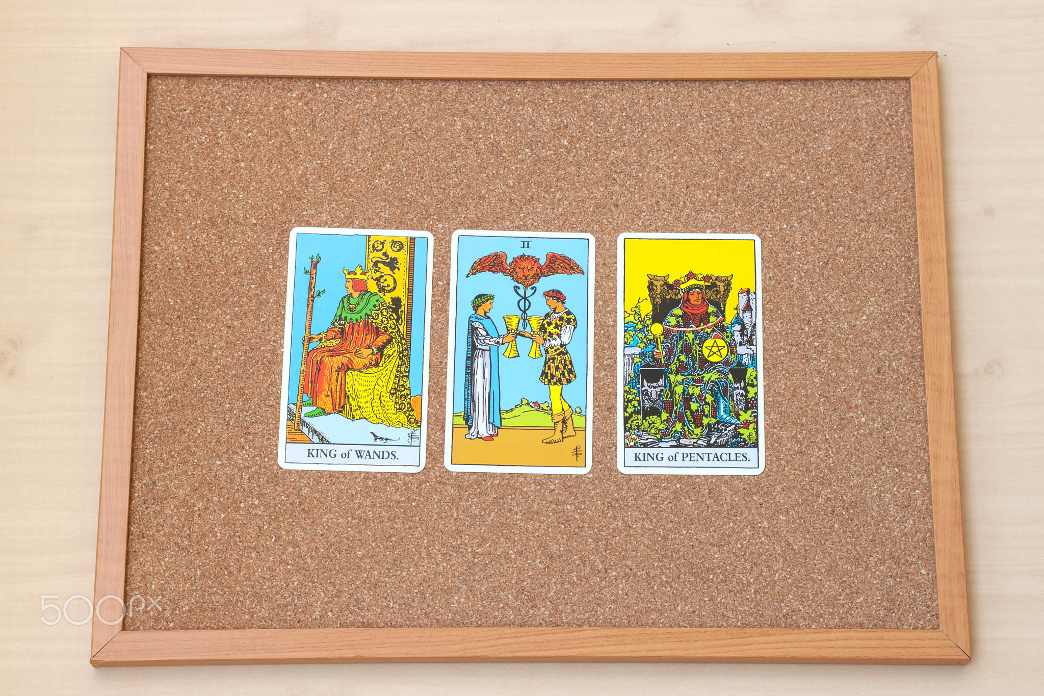 Tarot court cards on the cork board. King cards. by sugarlate / 500px