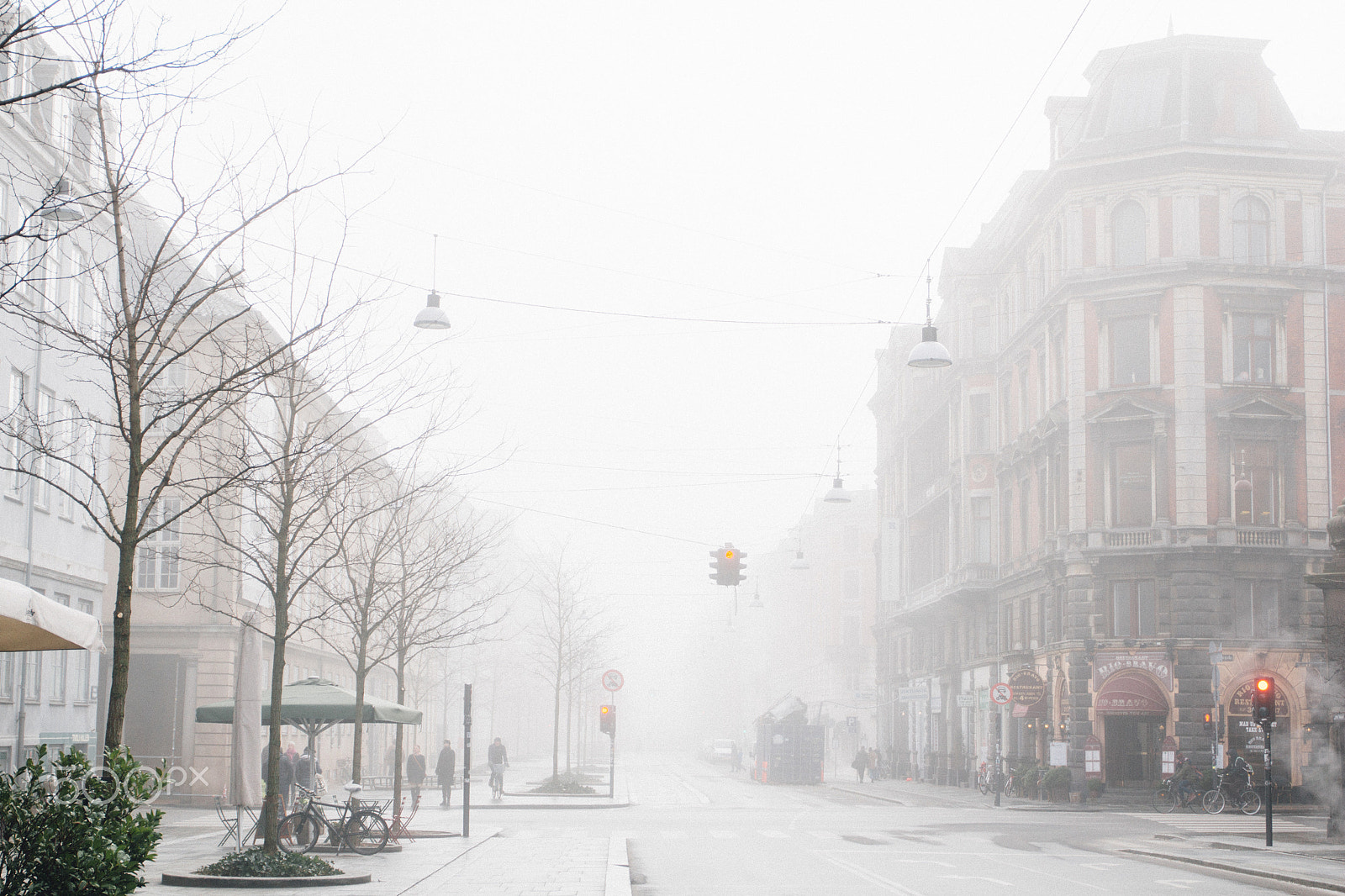 Canon EOS M sample photo. Foggy morning on the street. photography