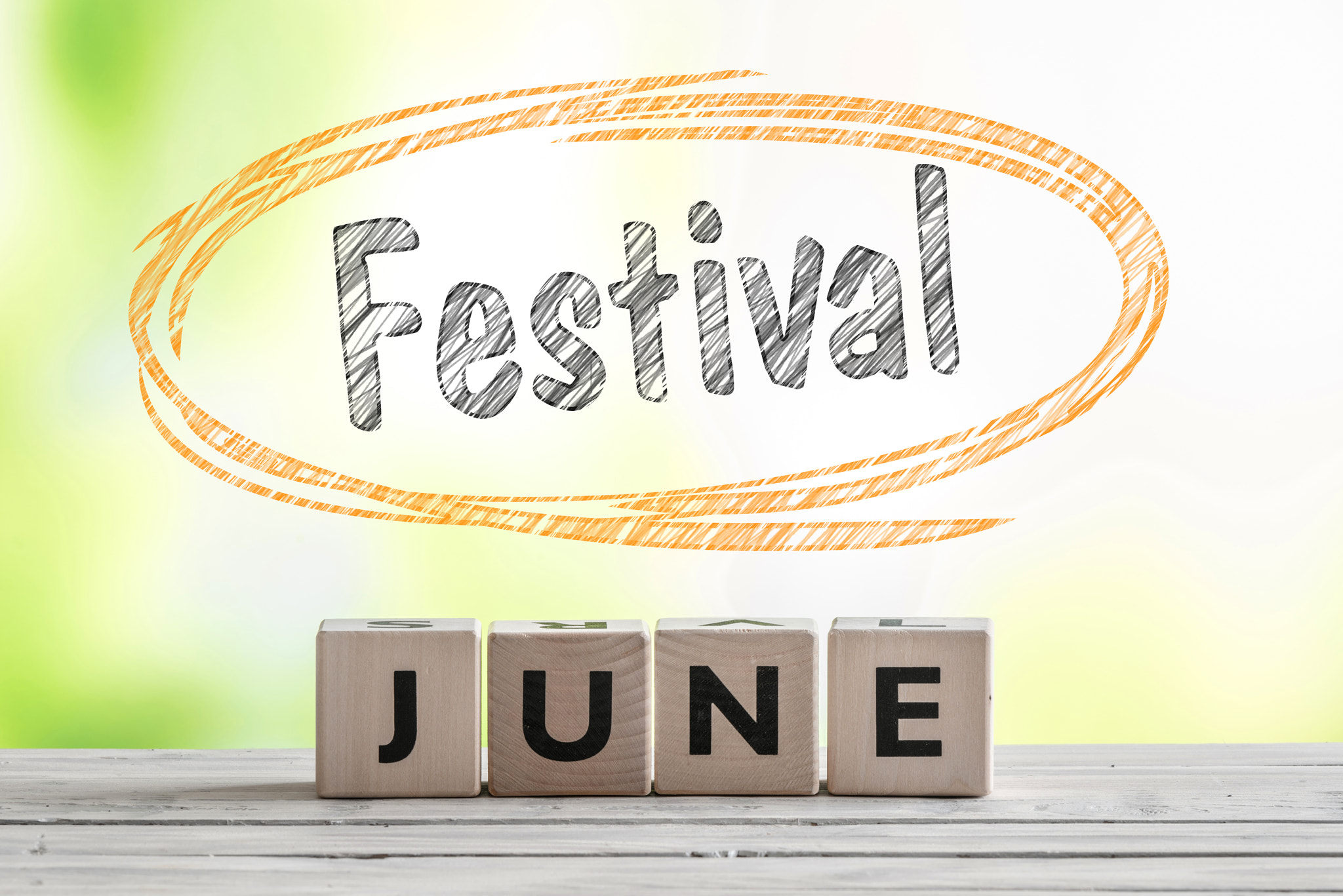 Sony 70-400mm F4-5.6 G SSM II sample photo. June festival sign on a wooden stage photography