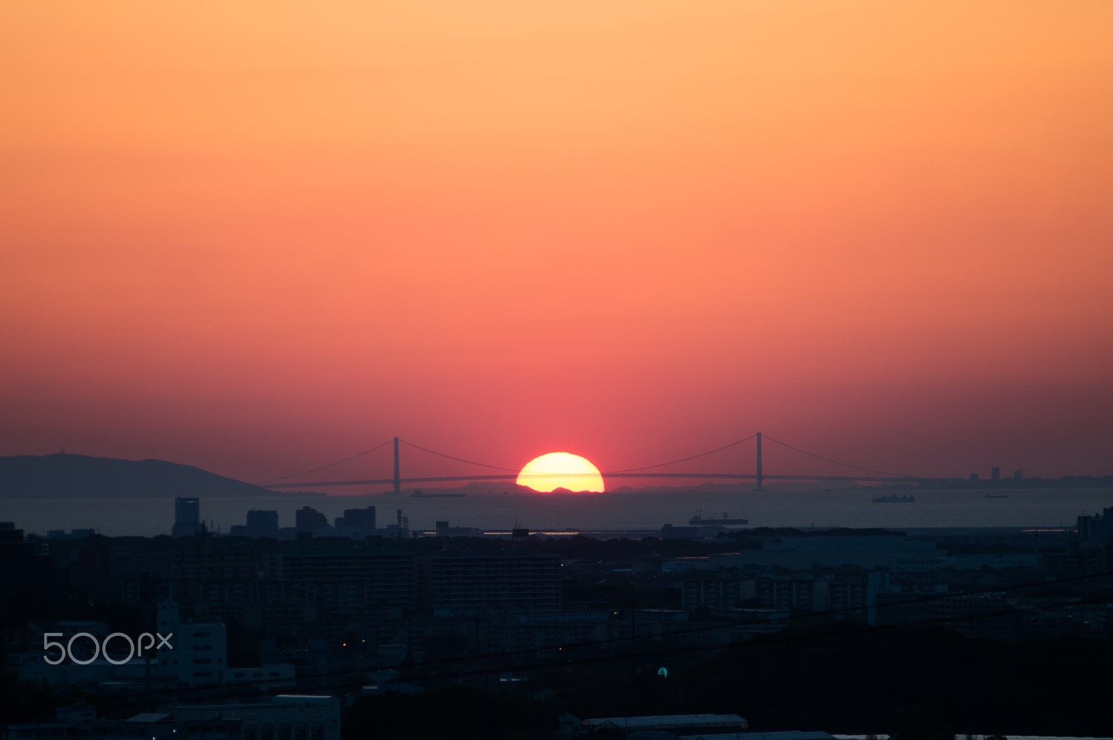 AF Zoom-Nikkor 80-200mm f/2.8 ED sample photo. Sunset in asian yellow sand photography
