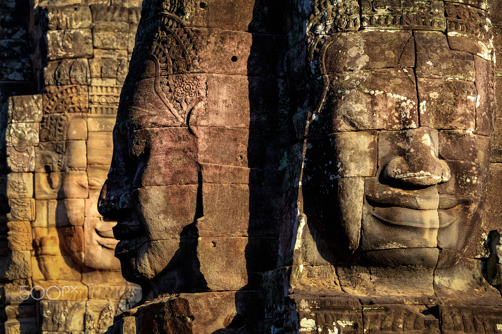 Canon EOS 5DS R + Canon EF 70-200mm F4L IS USM sample photo. 3 faces of bayon (angkor park) photography