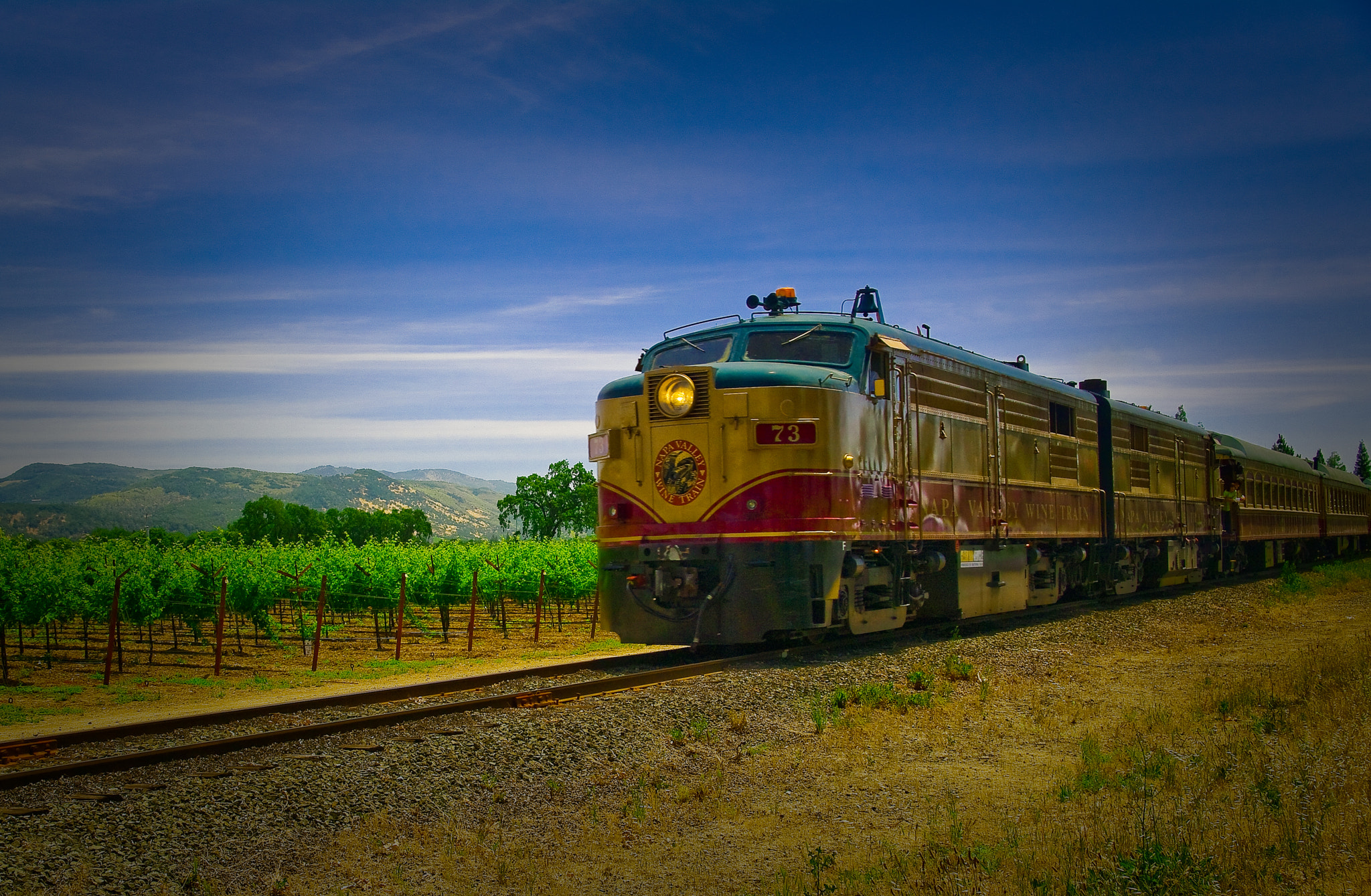 Pentax K20D sample photo. Napa valley wine train #1 photography