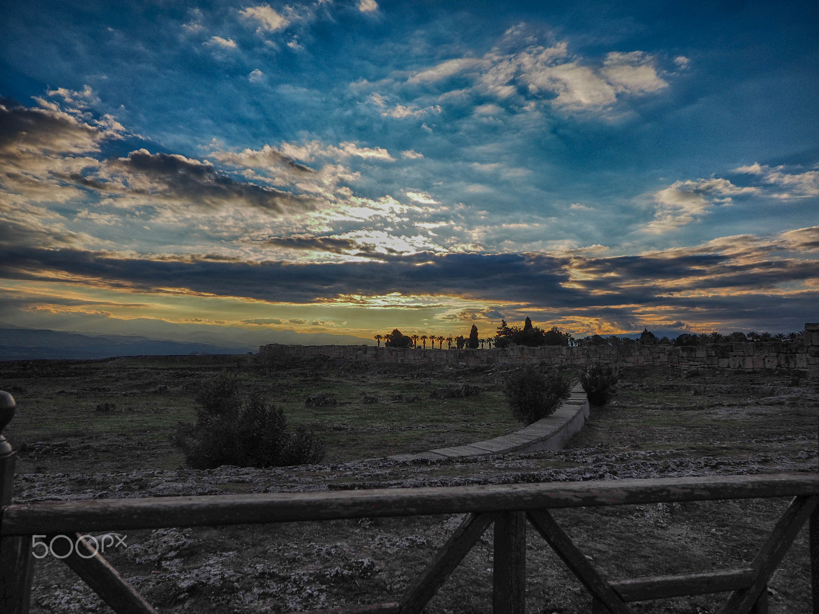 Olympus OM-D E-M1 + Panasonic Lumix G Vario 7-14mm F4 ASPH sample photo. Pamukkale palms photography