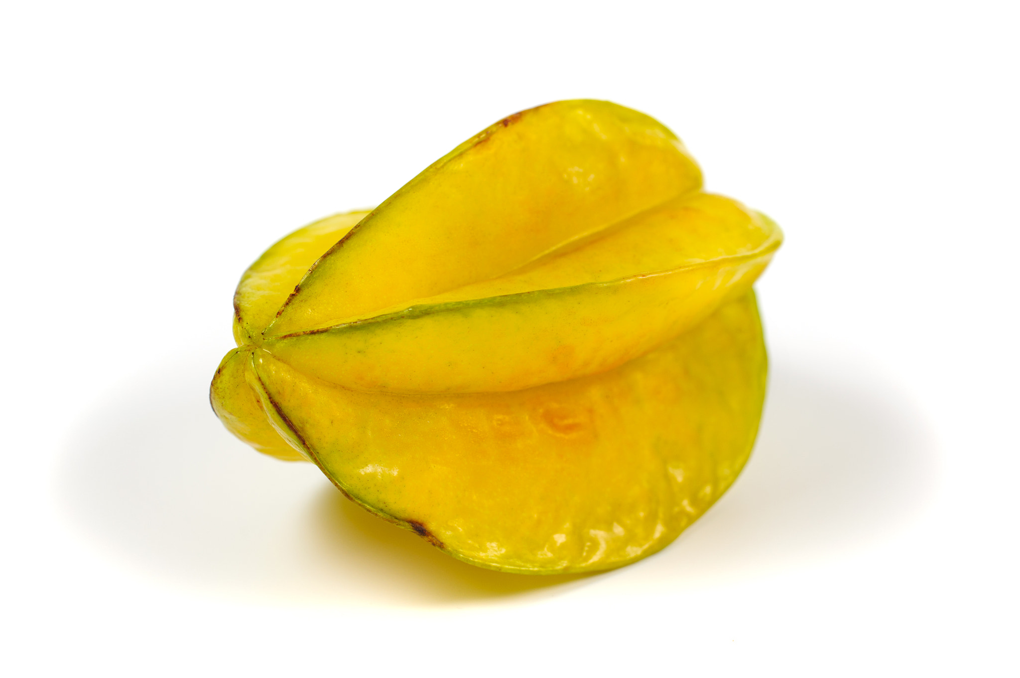 Nikon D700 + Sigma 50mm F2.8 EX DG Macro sample photo. Carambola or starfruit isolated on white background photography