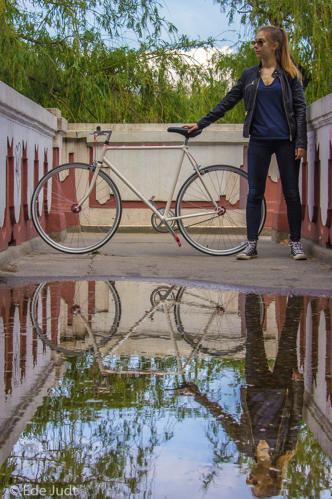 Canon EF-S 18-135mm F3.5-5.6 IS STM sample photo. My girlfriend with her new bike photography