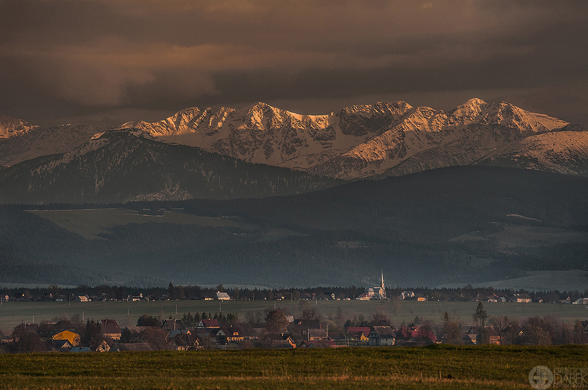 Nikon AF-S Nikkor 200-500mm F5.6E ED VR sample photo. Tatra mountains, sunset photography