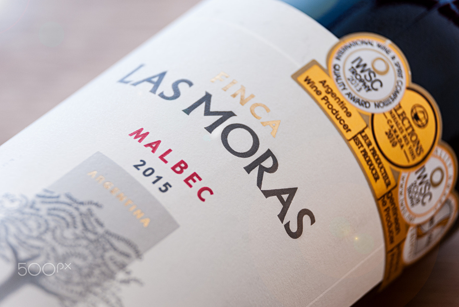 Nikon D40X sample photo. Las moras wine label photography
